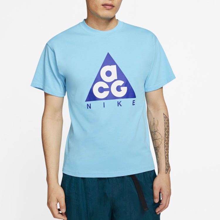 Nike Lab ACG Printed T-Shirt 'Blue Gale Fusion Violet' CV1533-450 - 4