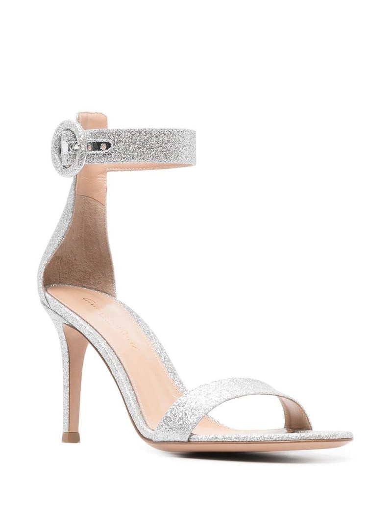 Gianvito Rossi glitter-detail 90mm sandals outlook