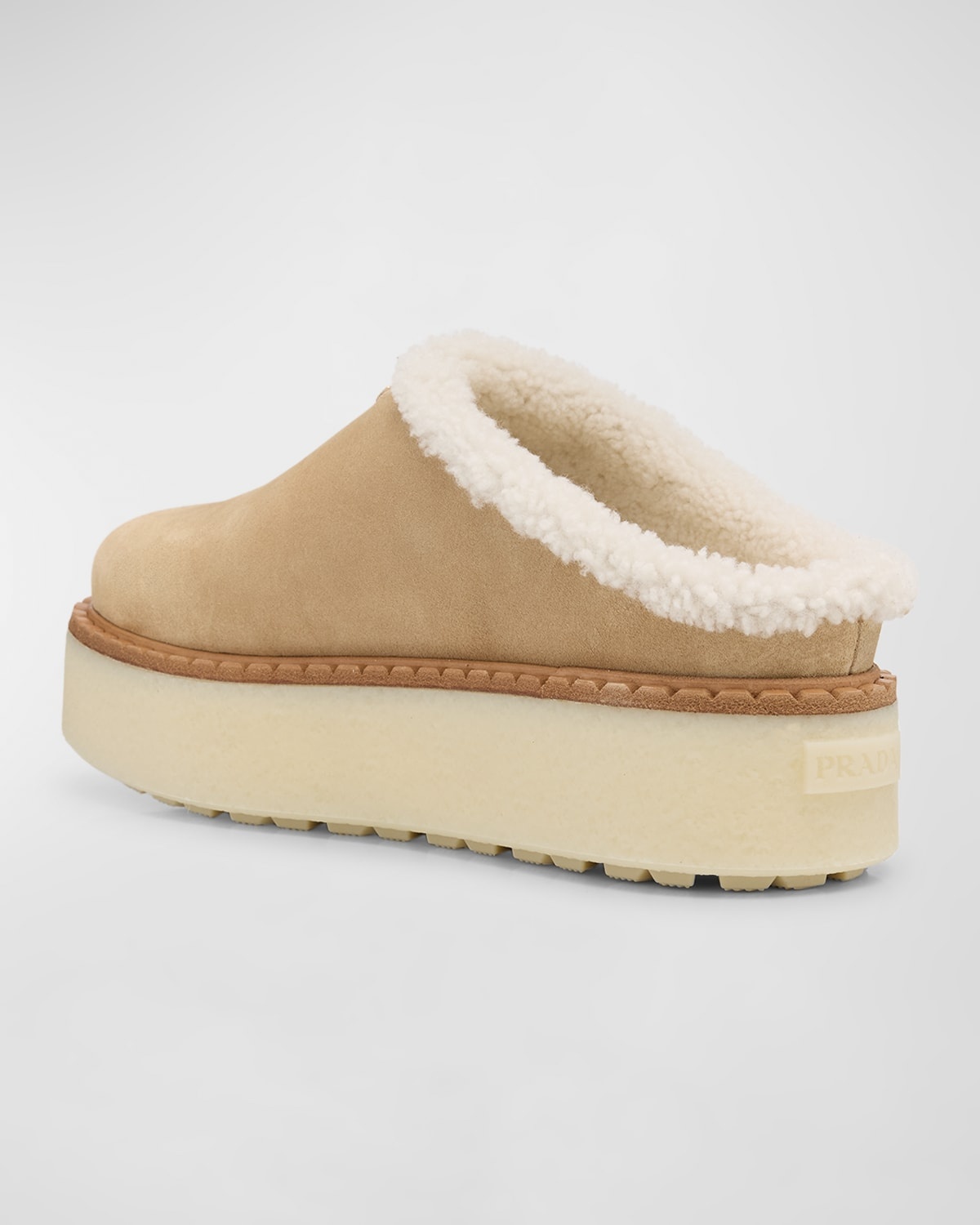 Suede Shearling Cozy Platform Mules - 4