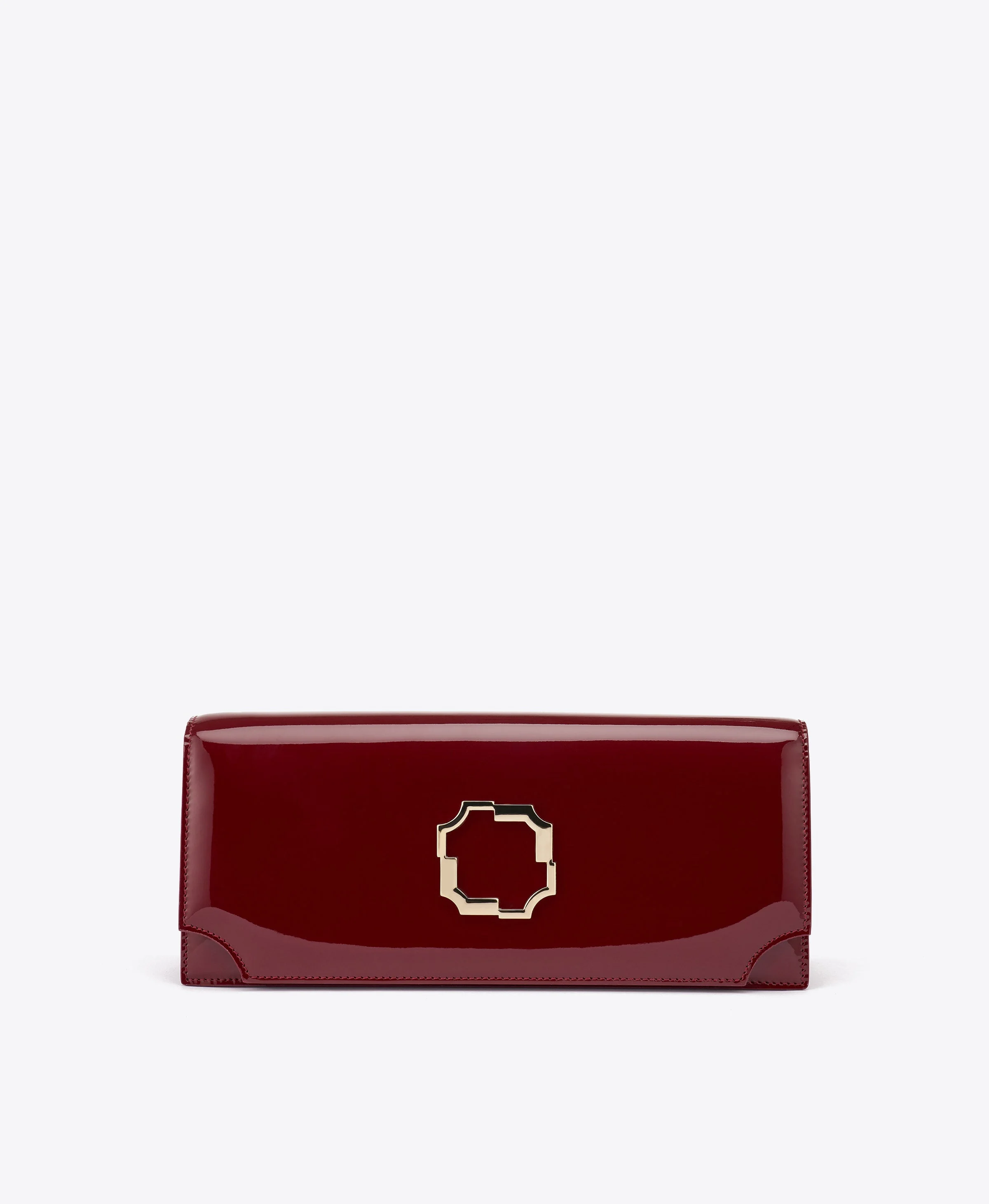 Vivien Red Patent Clutch Bag - 1