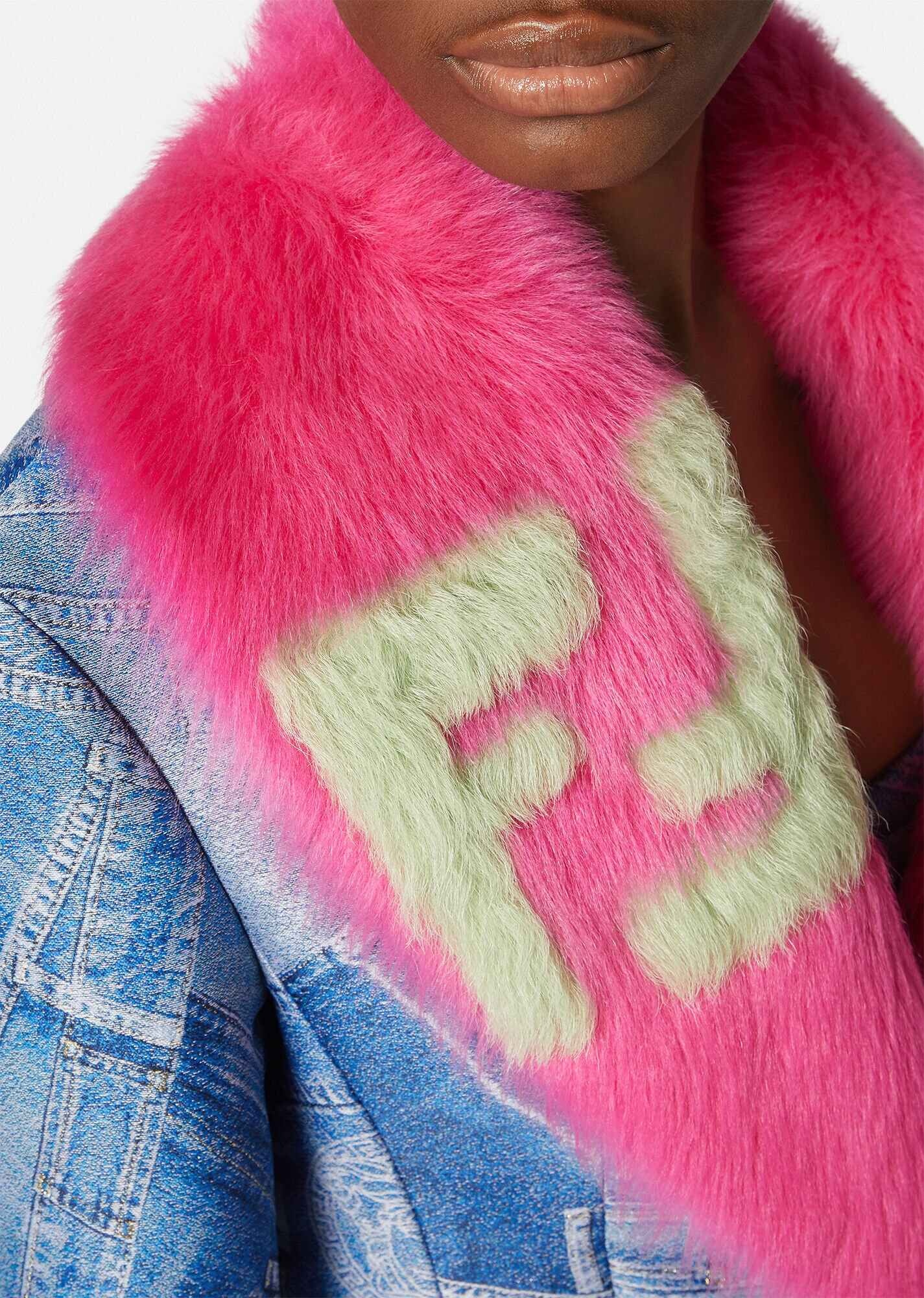 Fendace Denim Patchwork Coat - 5