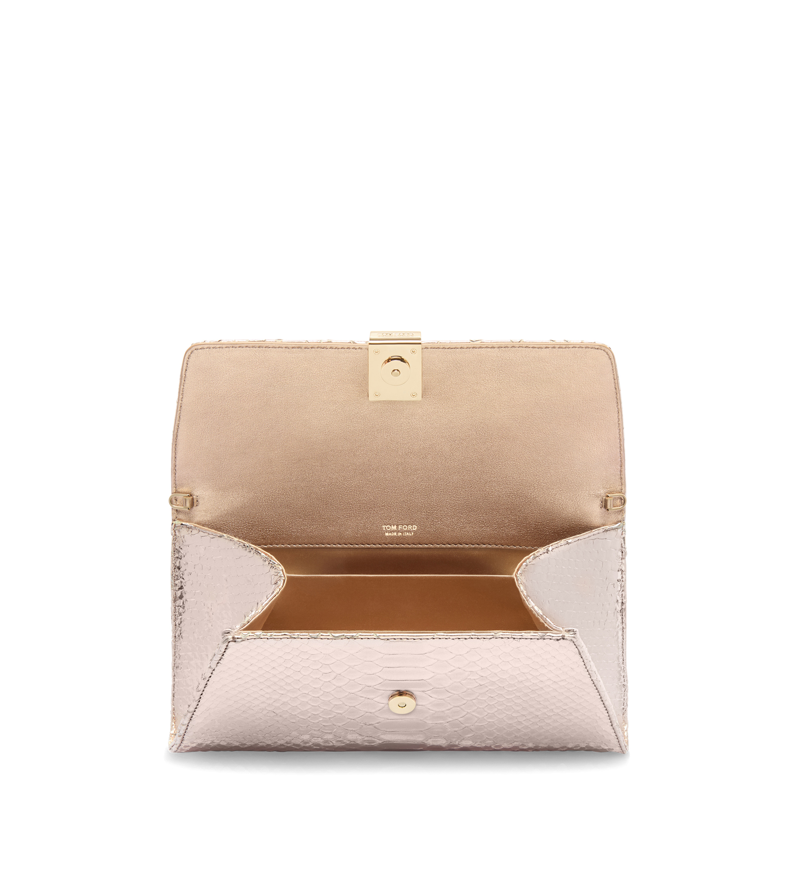 LAMINATED STAMPED PYTHON NOBILE CLUTCH - 4