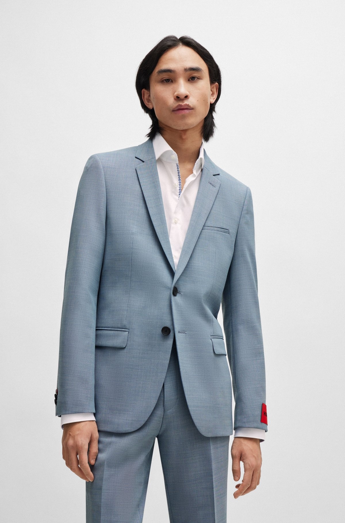 EXTRA-SLIM-FIT JACKET IN PERFORMANCE-STRETCH PATTERNED CLOTH - 2