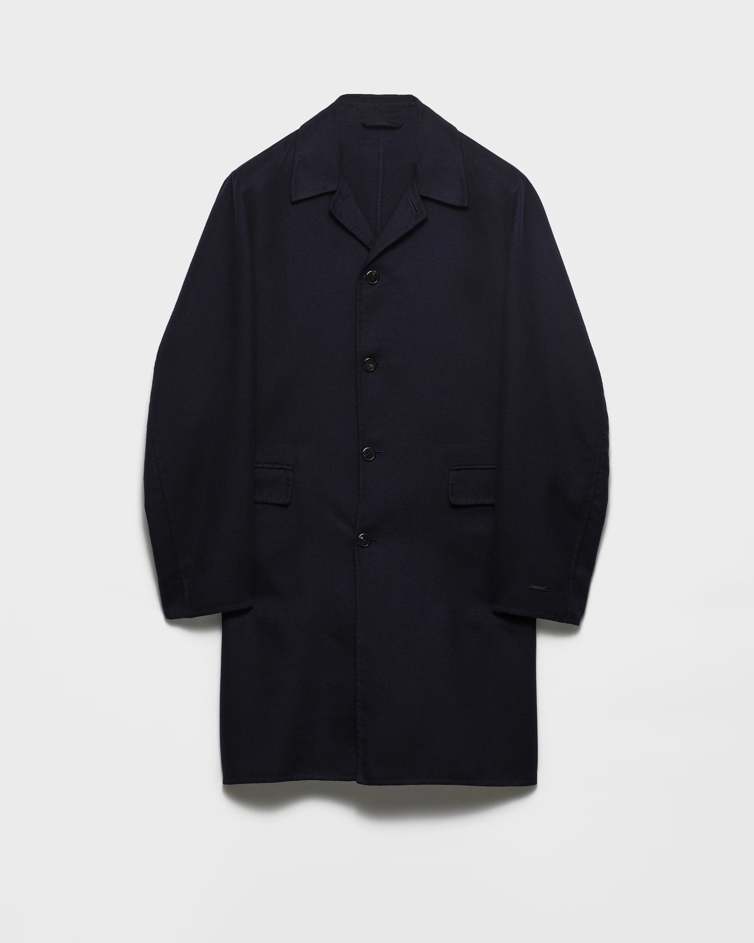 Single-breasted wool and silk coat - 1