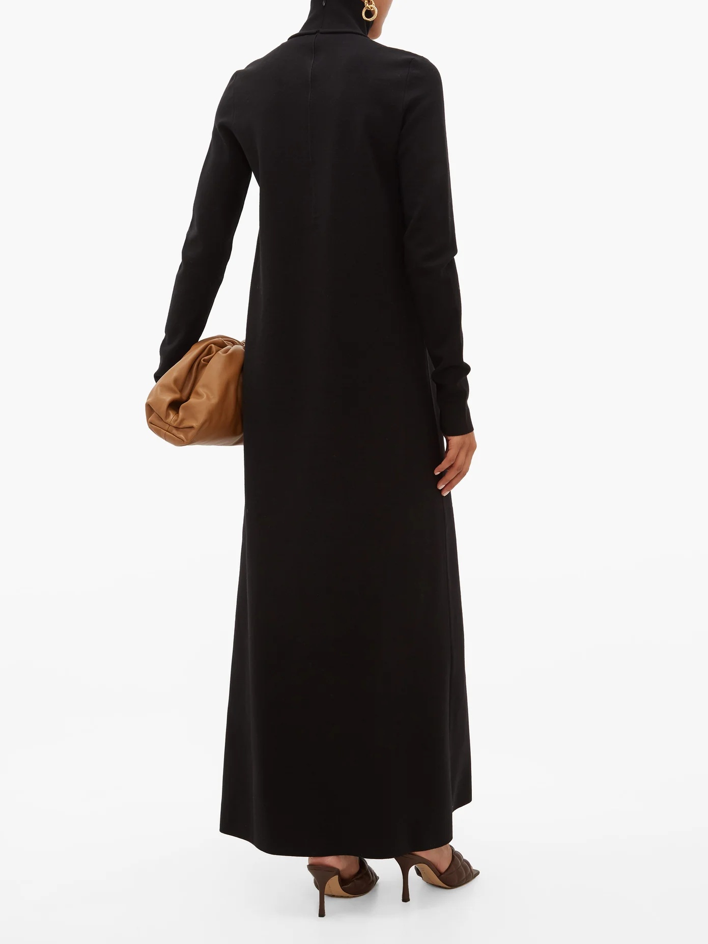 High-neck wool-blend maxi dress - 6