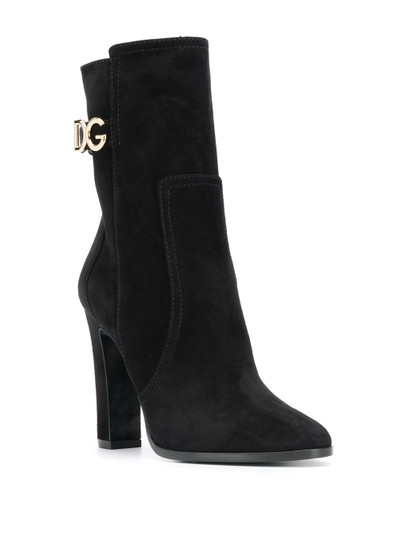 Dolce & Gabbana Caroline logo-plaque boots outlook