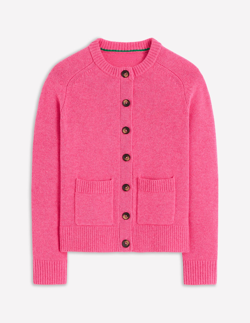 Marion Merino Cardigan-Rose Pink 8