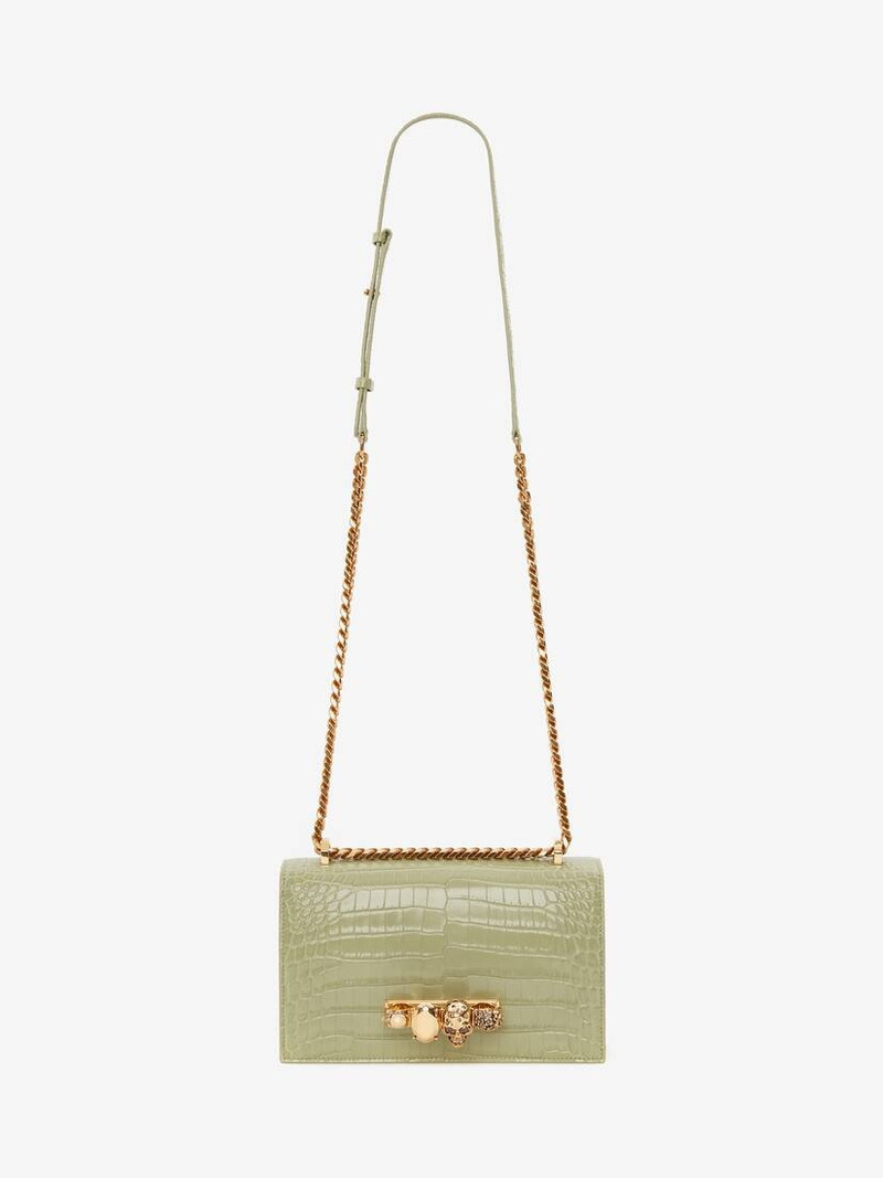 Jewelled Satchel in Sage 5