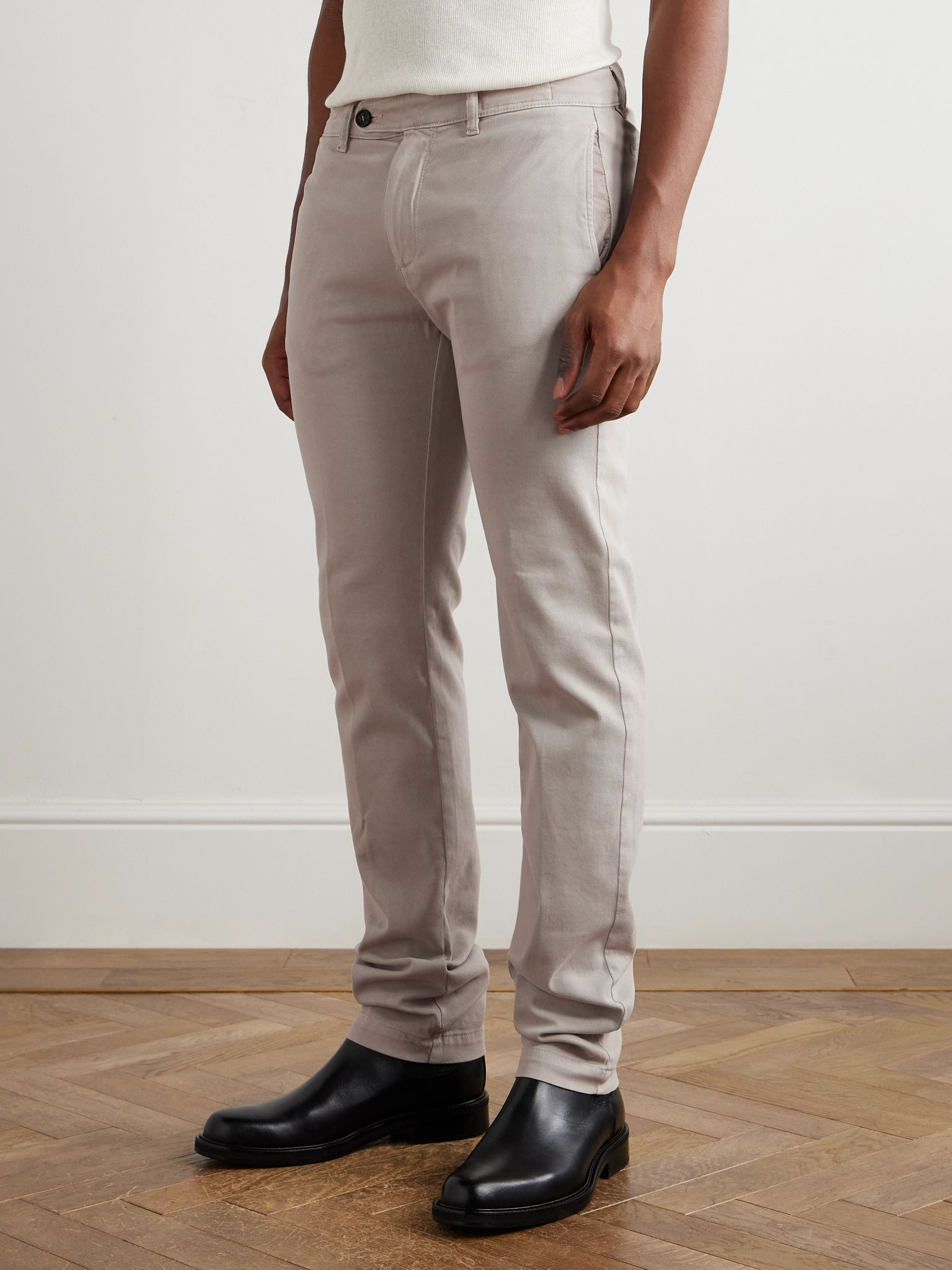 Winch2 Slim-Fit Straight-Leg Cotton-Blend Twill Trousers Beige - 3