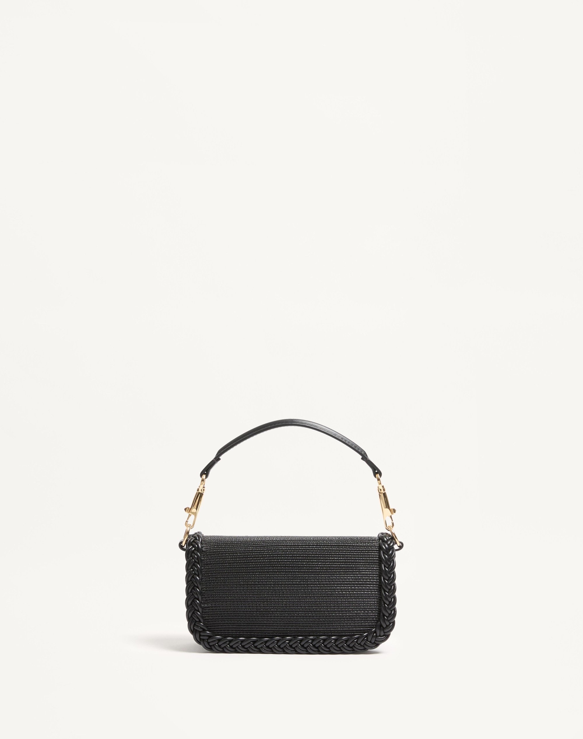VALENTINO GARAVANI LOCÒ SMALL SHOULDER BAG WITH WOVEN TRIM - 3