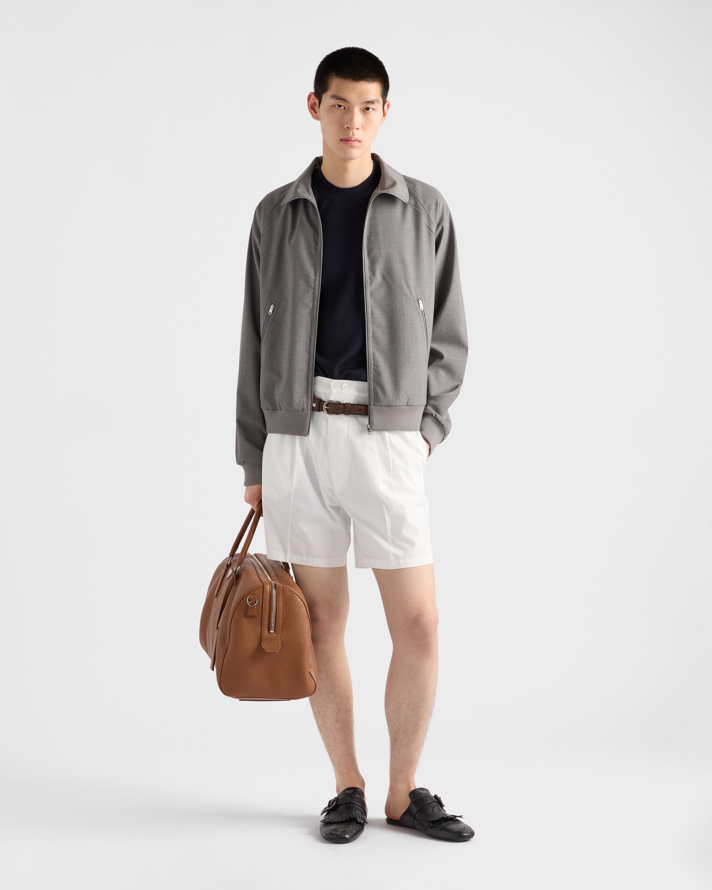 Short-sleeved cashmere and silk sweater - 2