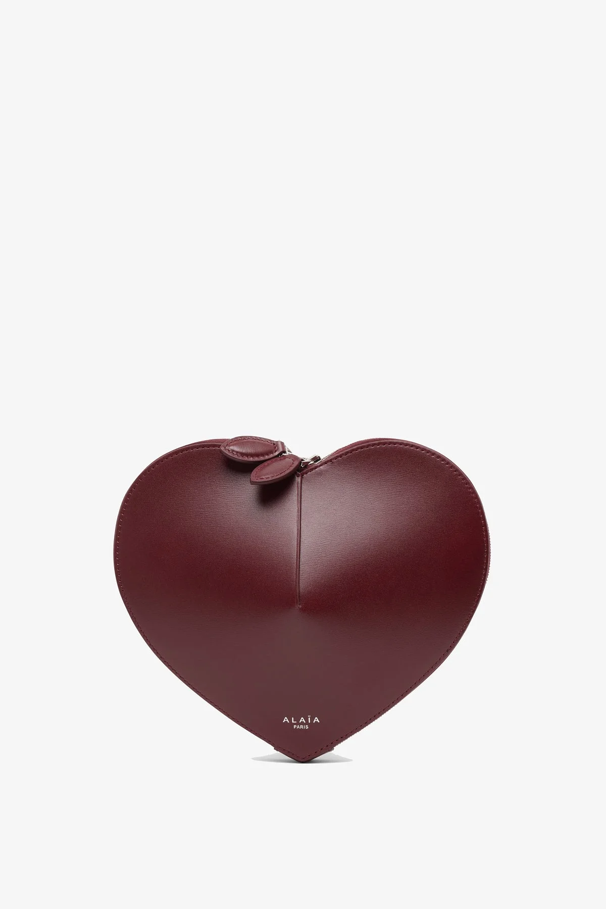 Le Coeur dark red leather crossbody bag - 1