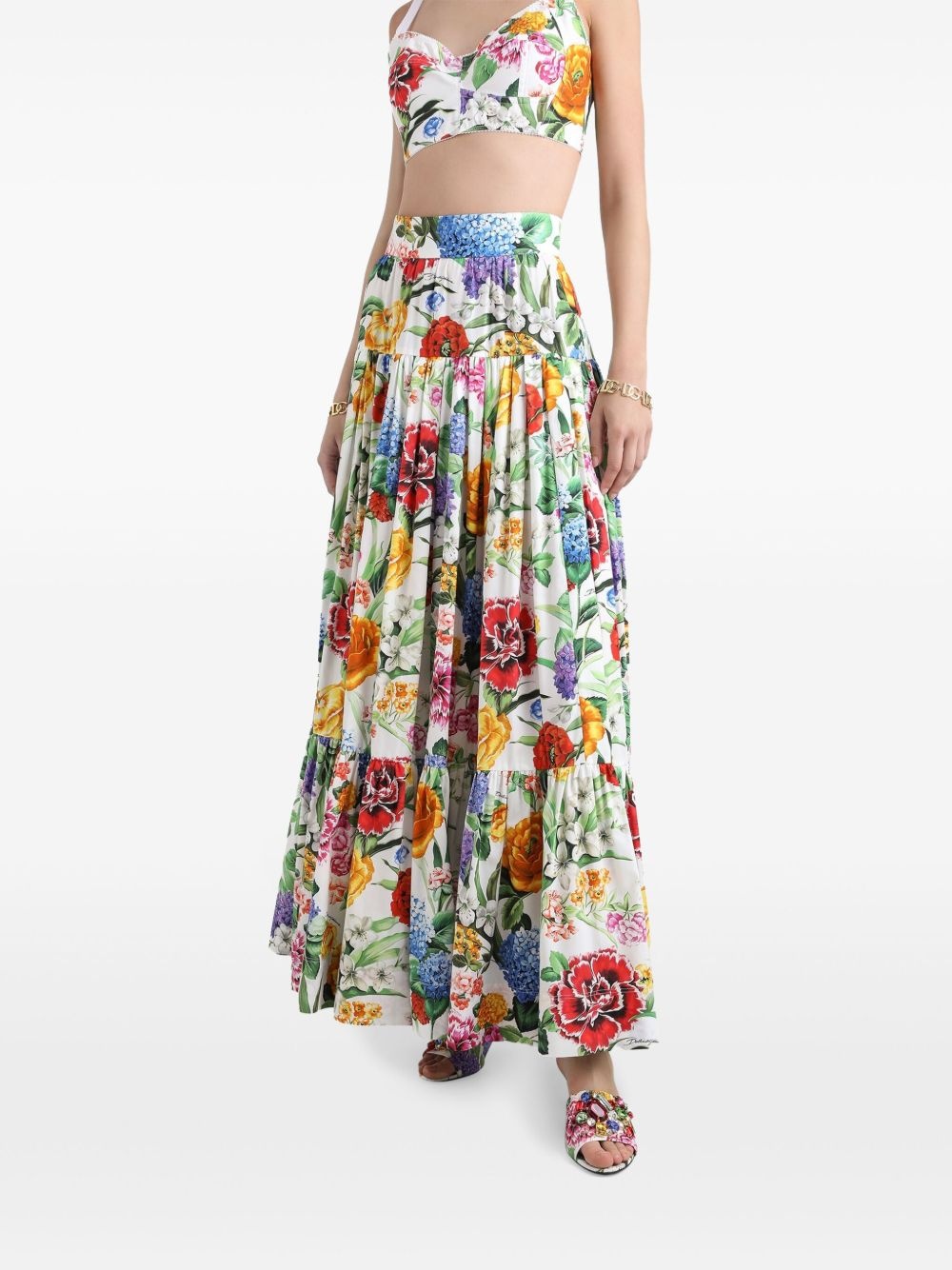 floral-print maxi skirt - 4