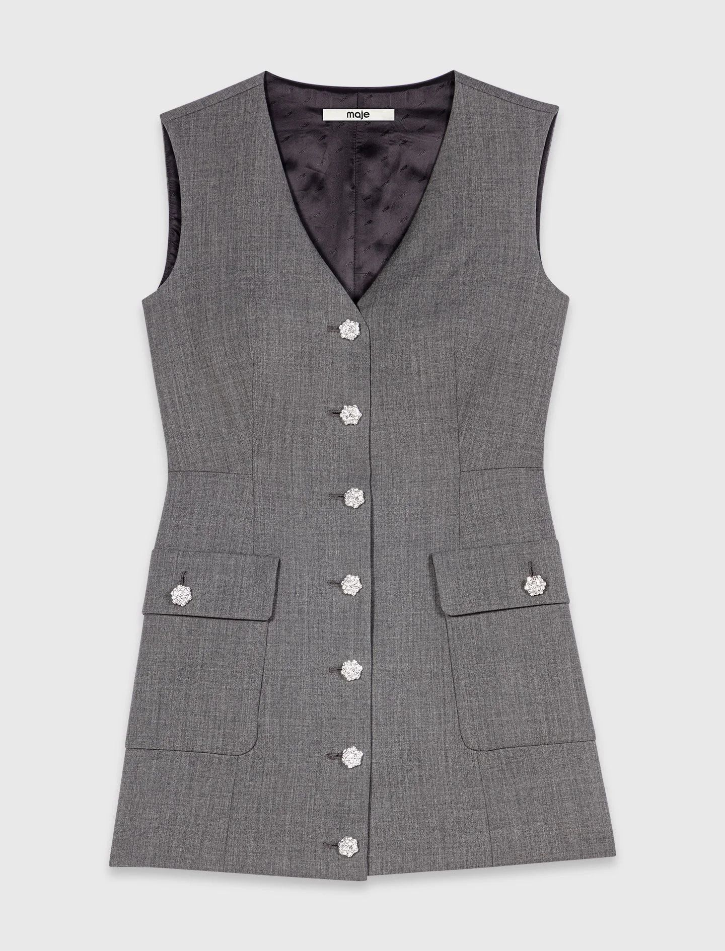 Jewel button tailored jumpsuit - 1