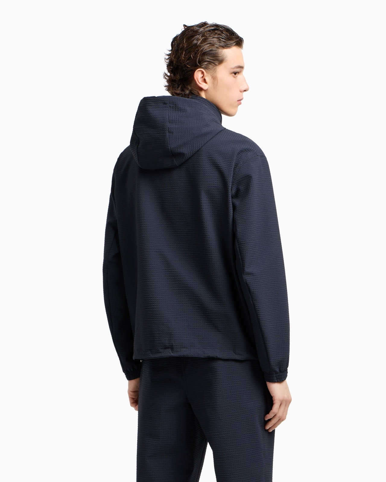 NYLON SEERSUCKER FULL-ZIP BLOUSON - 3