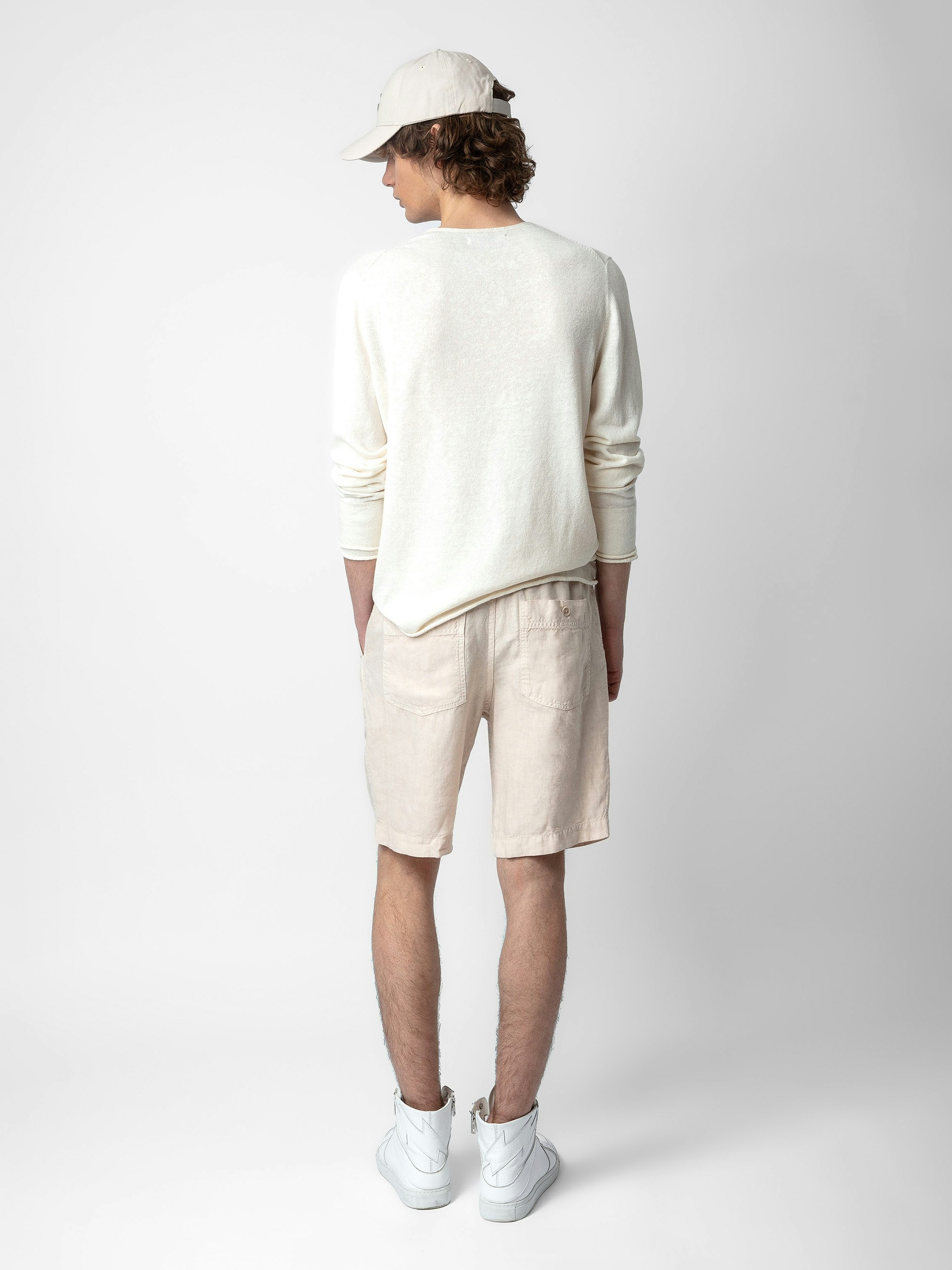 Pixel Linen Bermuda Shorts - 3