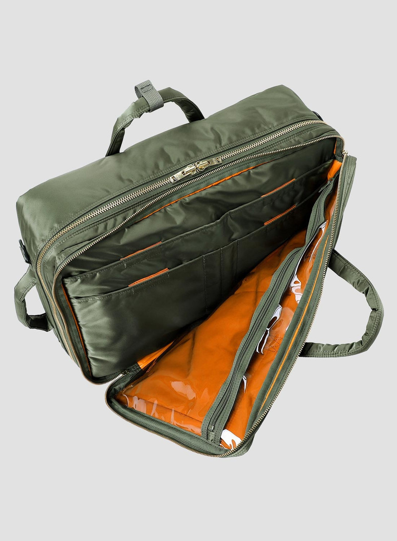 Nigel Cabourn Porter-Yoshida & Co Tanker 3-Way Briefcase in Sage Green outlook