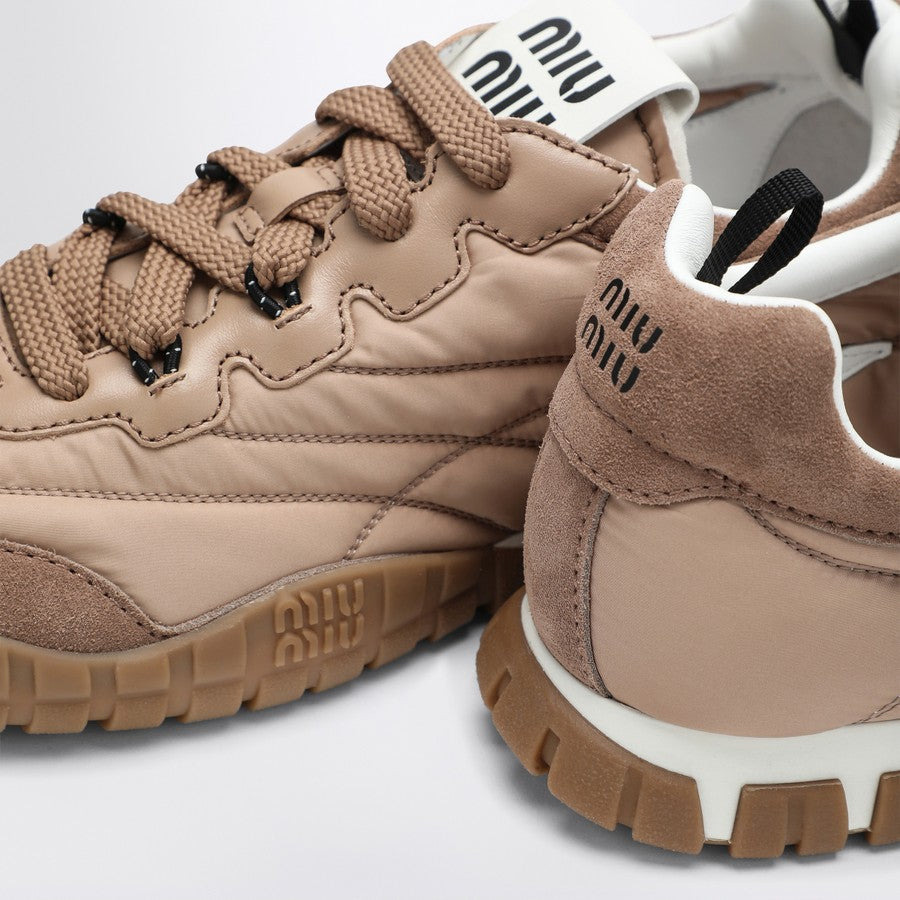 MIU MIU TYRE AND SUEDE SNEAKER - 4