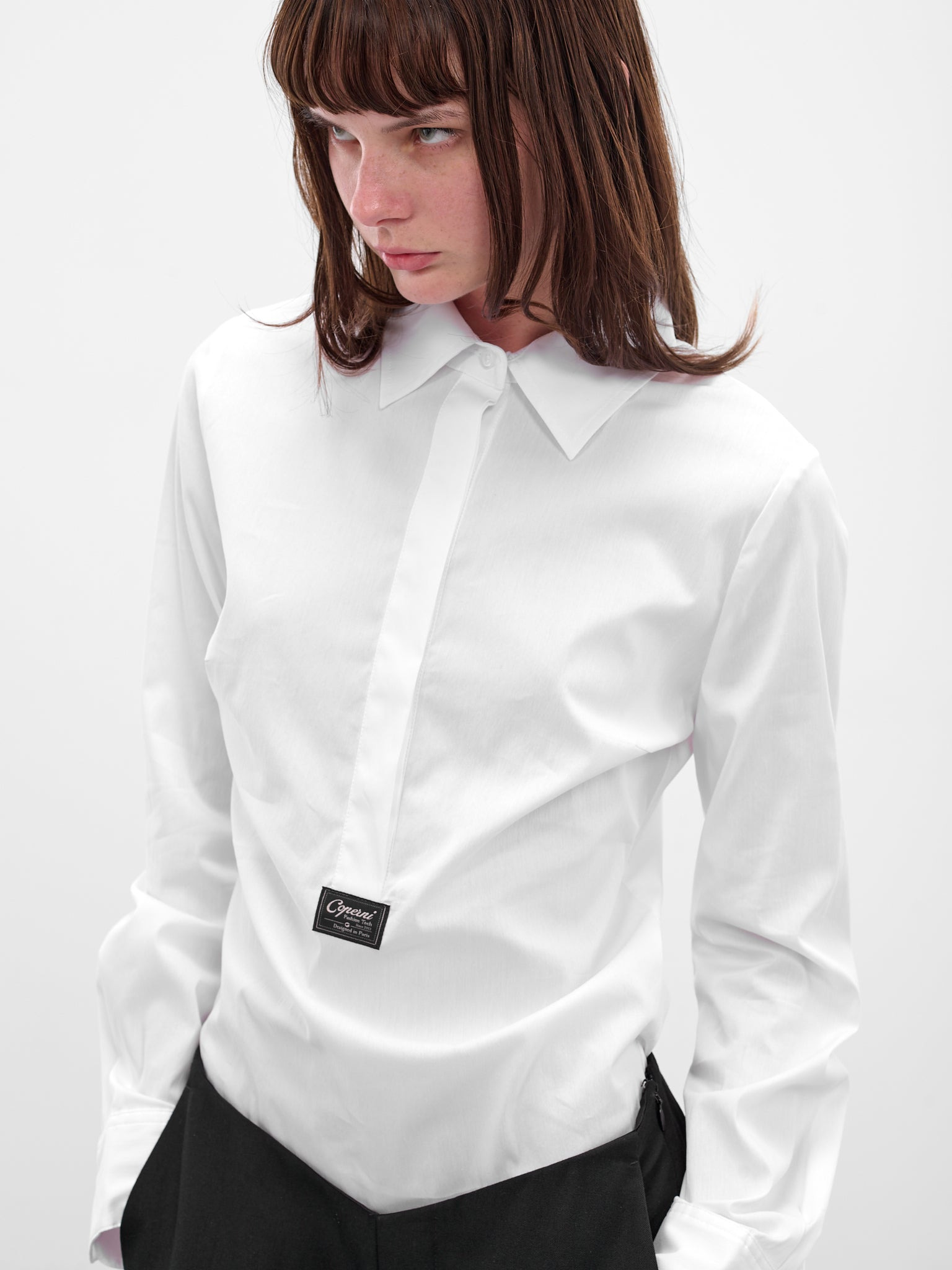White Collared Shirt Bodysuit - 5
