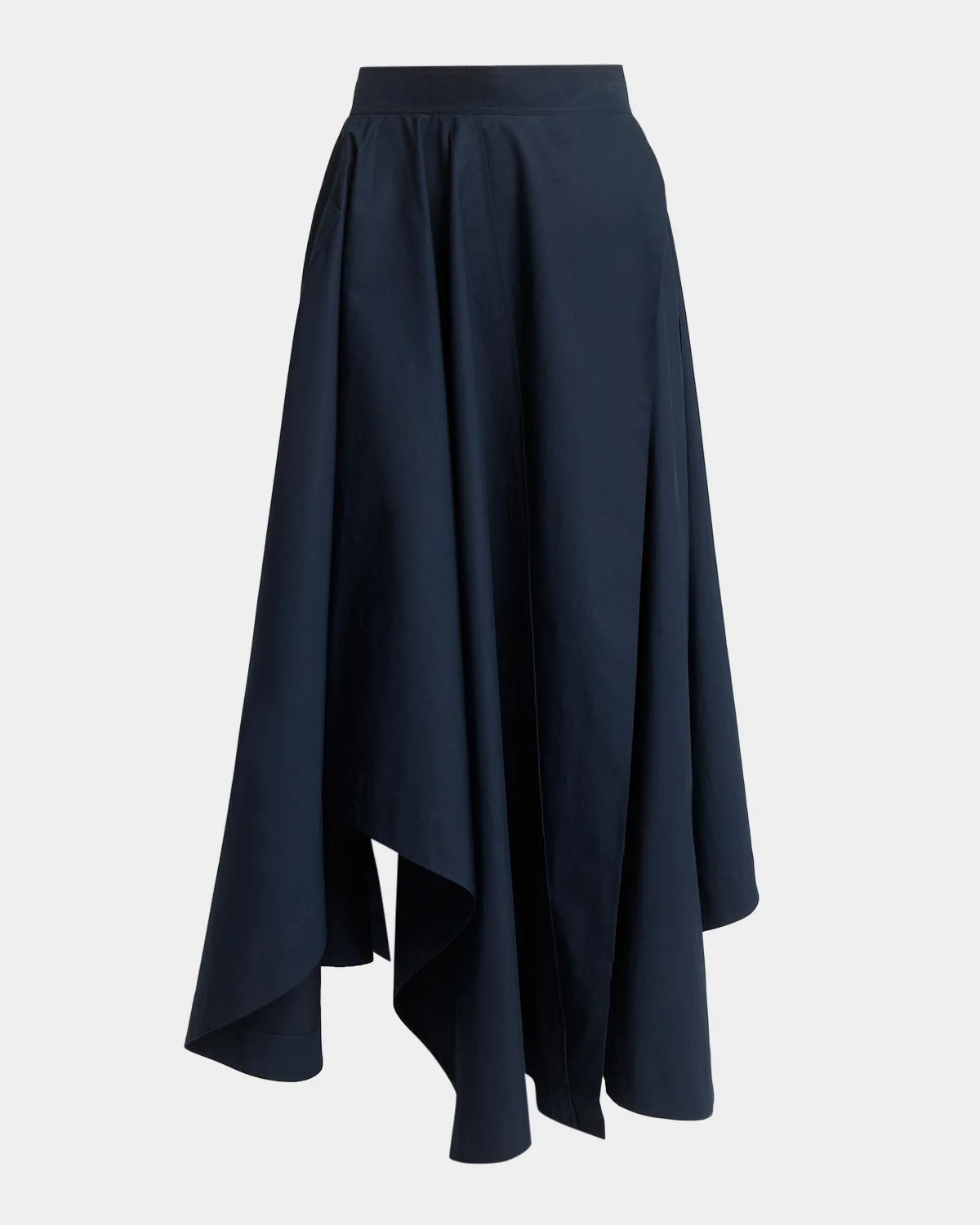 Asymmetric Handkerchief Midi Flare Skirt - 1