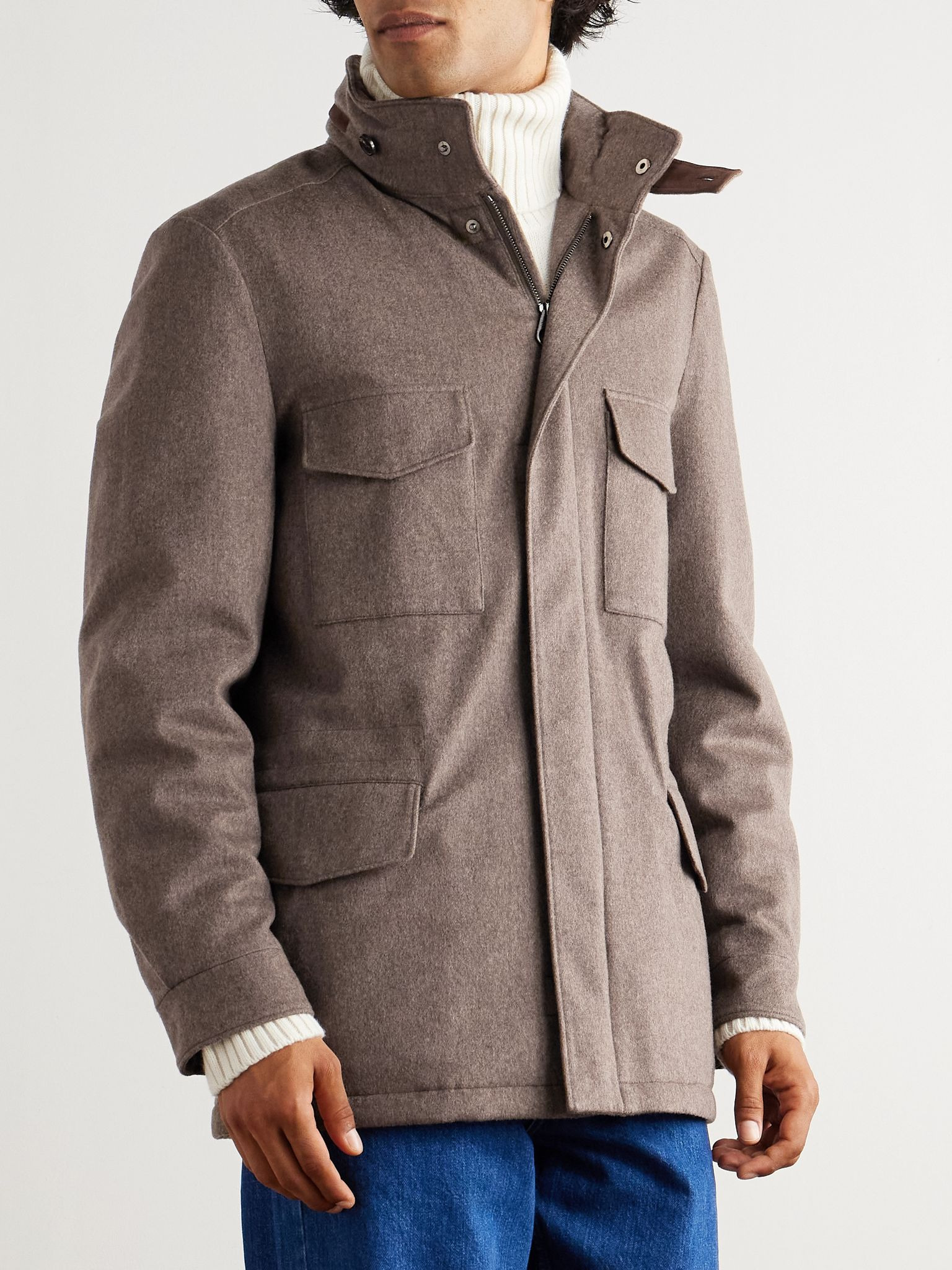 Traveller Padded Rain System® Cashmere Field Jacket Brown - 3
