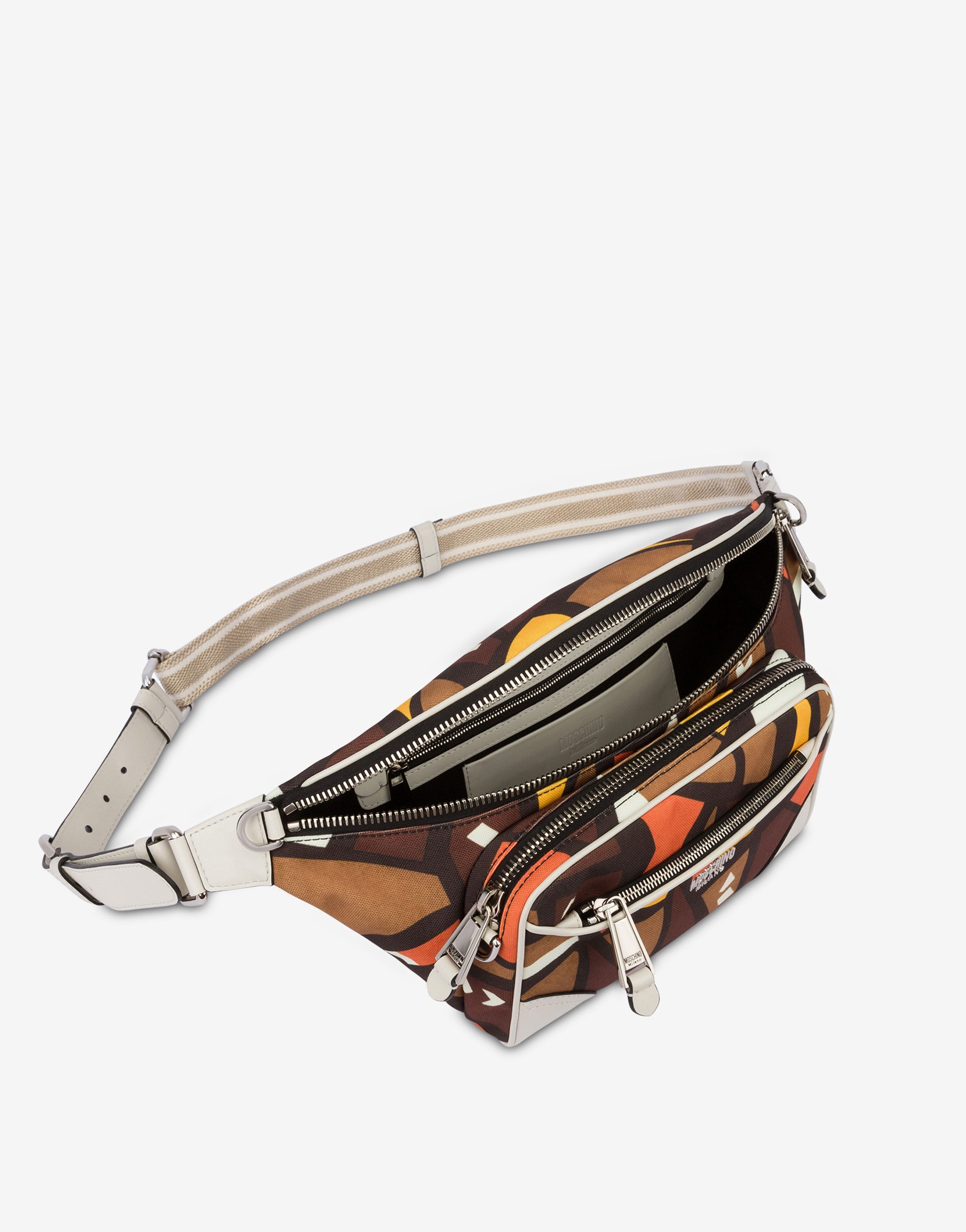 WOOD PRINT CANVAS BELT BAG - 3