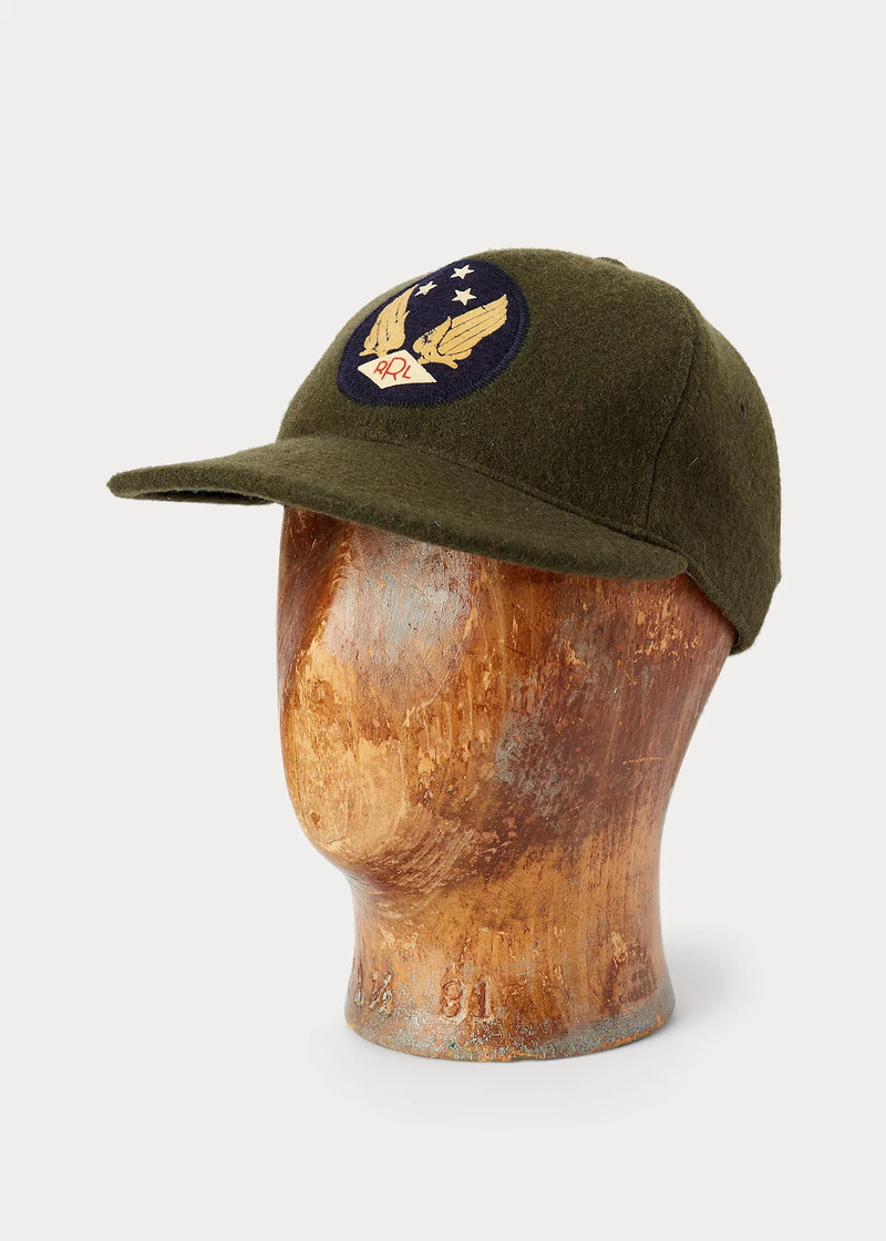 Winged-Logo Wool-Blend Felt Ball Cap 1