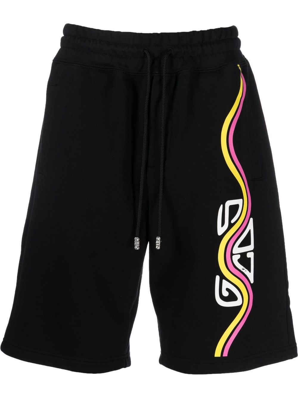 logo-print track shorts - 1