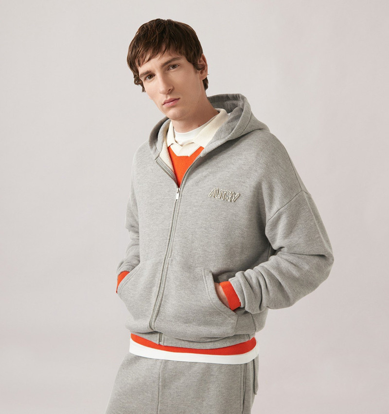 AUTRY TONAL LOGO FULL ZIP HOODIE UNISEX outlook