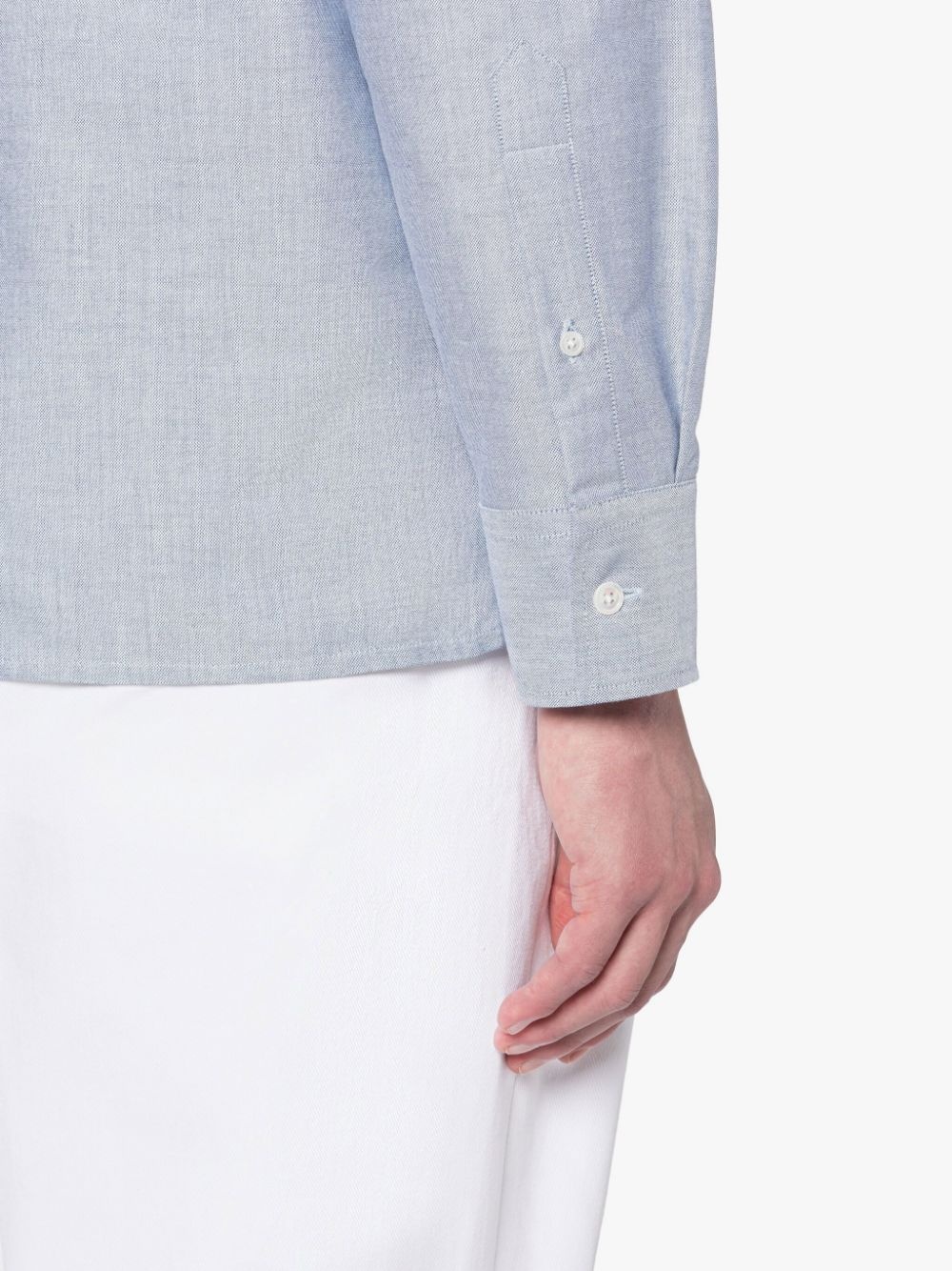 ZIP UP BLUE COTTON SHIRT - 6