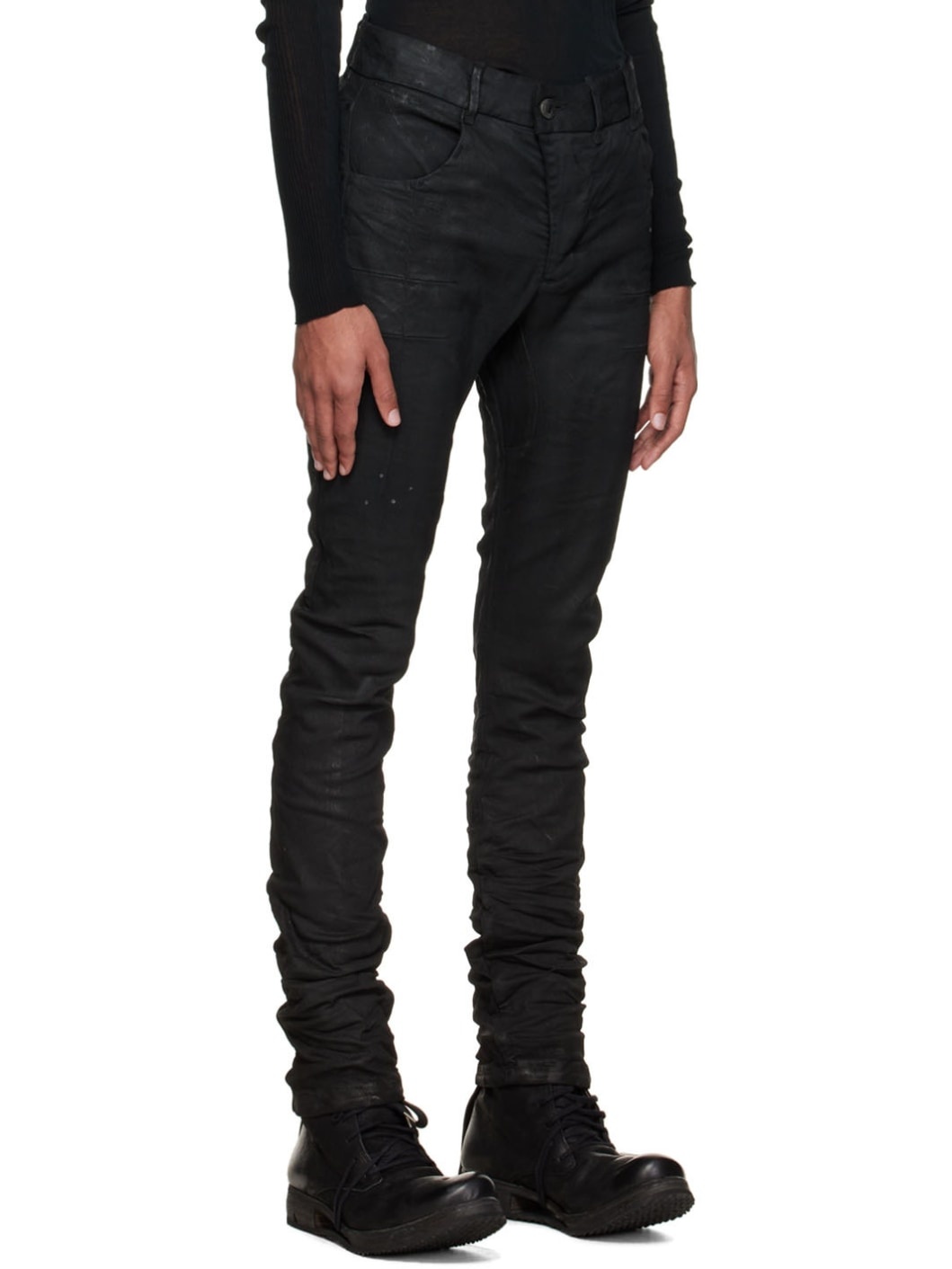 Black Painted P13 Jeans - 2