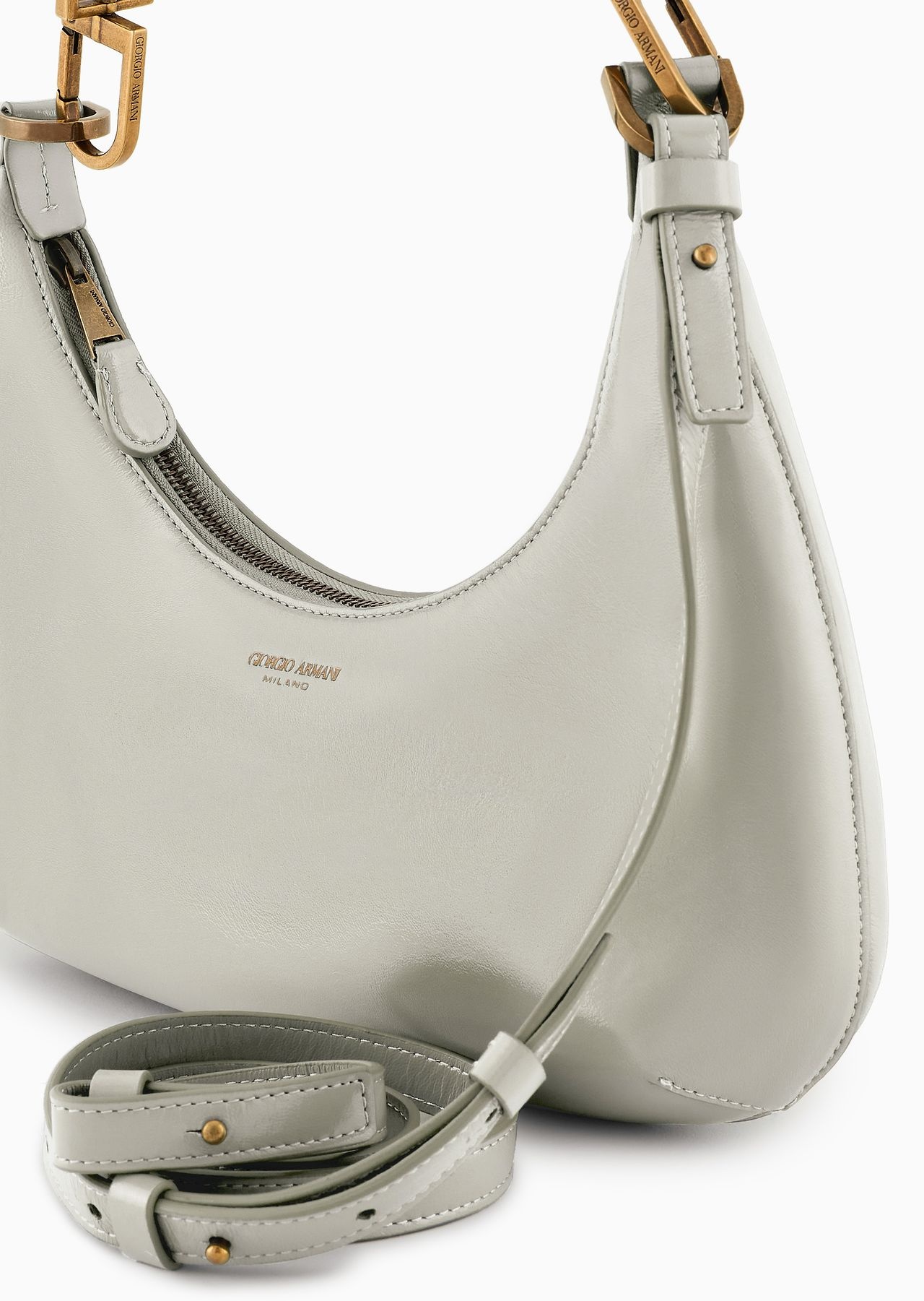 La Prima mini hobo bag in patent nappa leather - 5