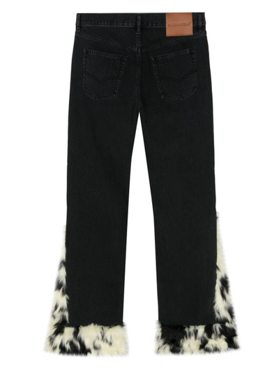 BLUEMARBLE faux-fur flared jeans outlook