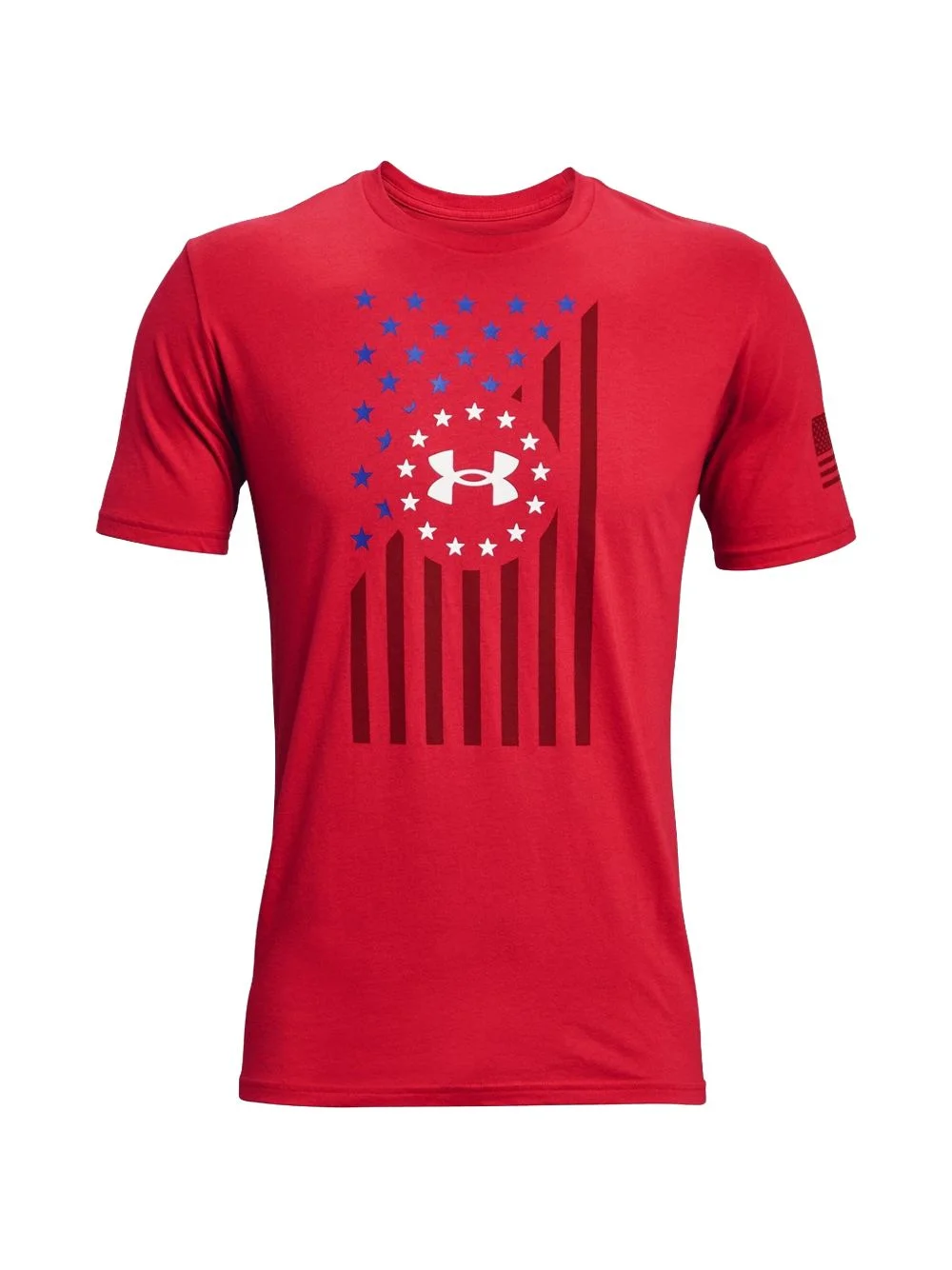 flag-print T-shirt - 1