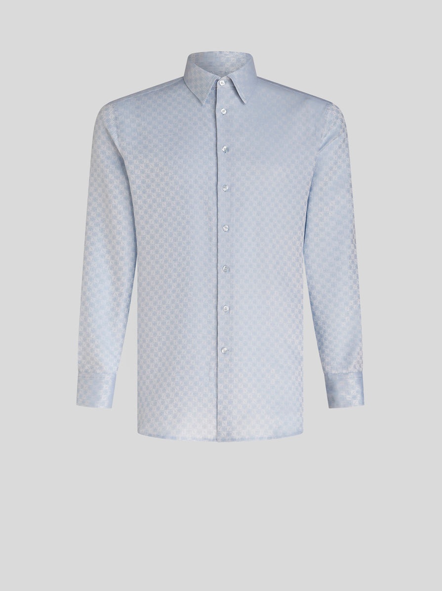 COTTON SHIRT WITH TIE PRINT - 1