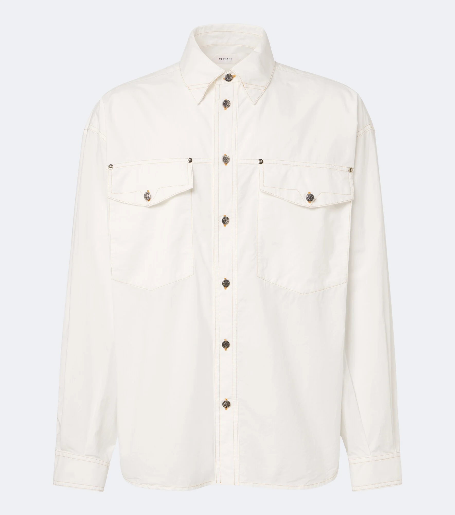 Medusa denim overshirt - 1