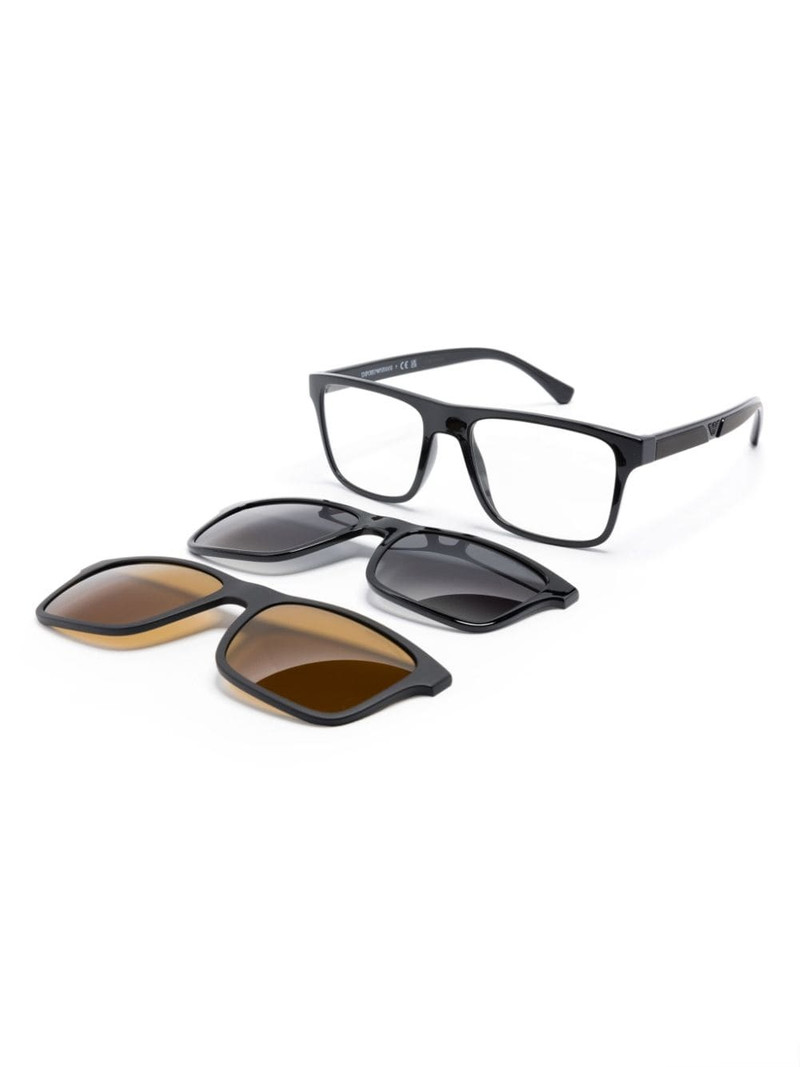 EMPORIO ARMANI square-frame glasses outlook