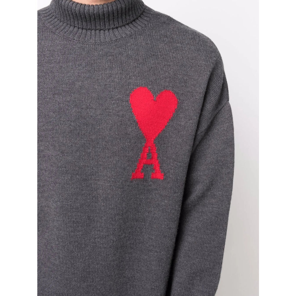 Ami Paris Grey Knitwear - Jumpers Women - 3