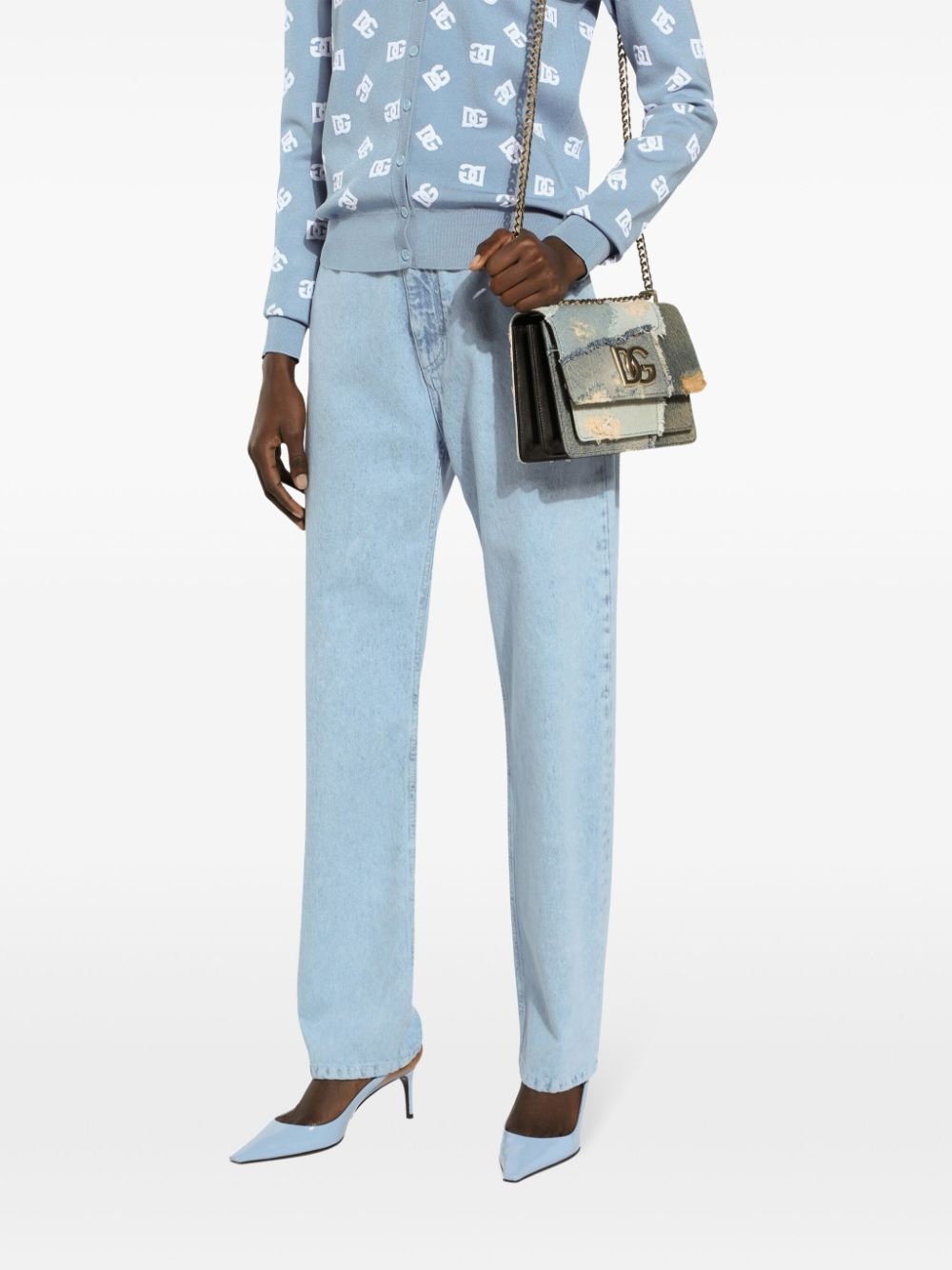 high-waisted slim-legged jeans - 5