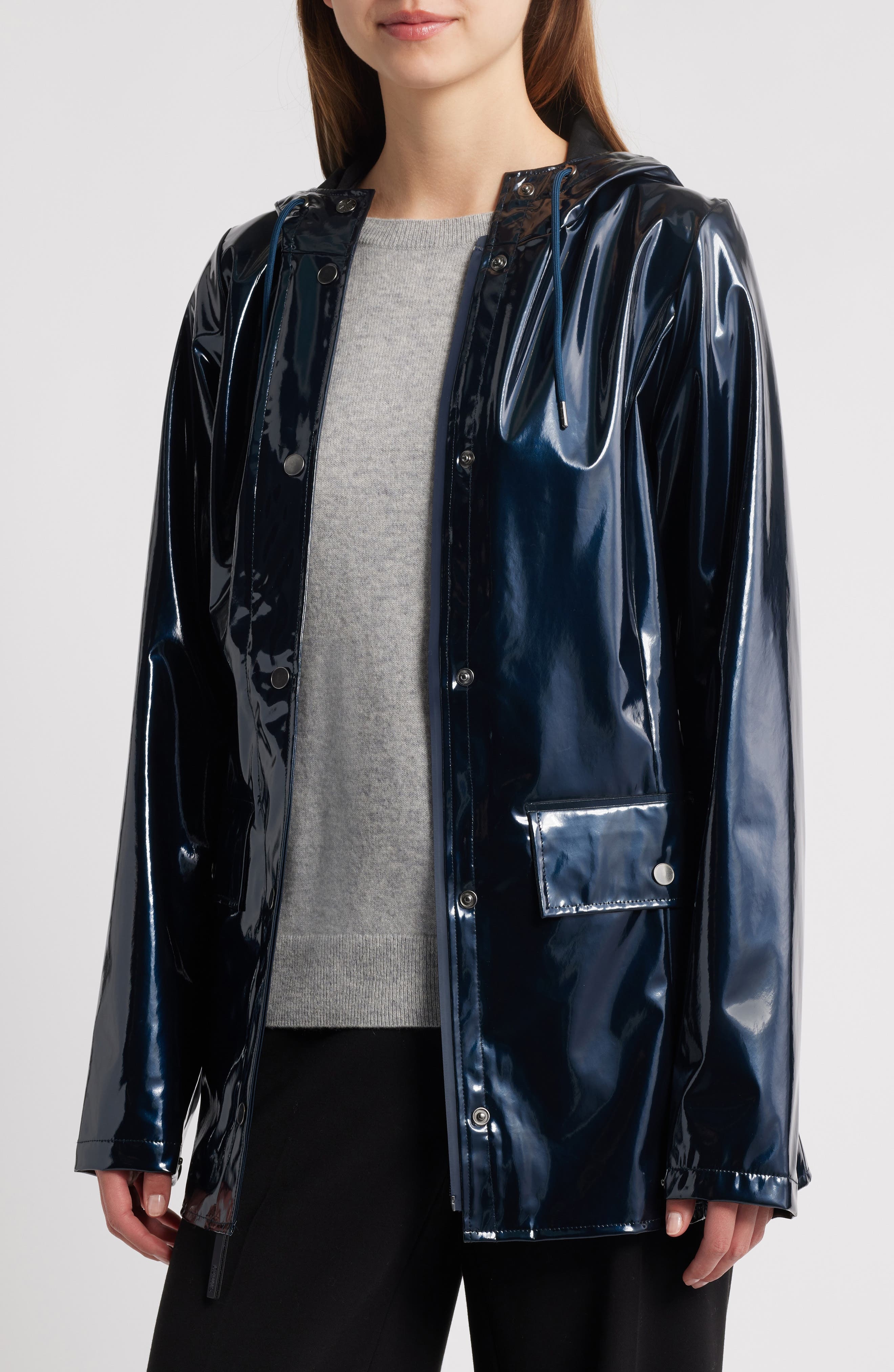 Rains Curve Waterproof Rain Jacket in Spill at Nordstrom - 4