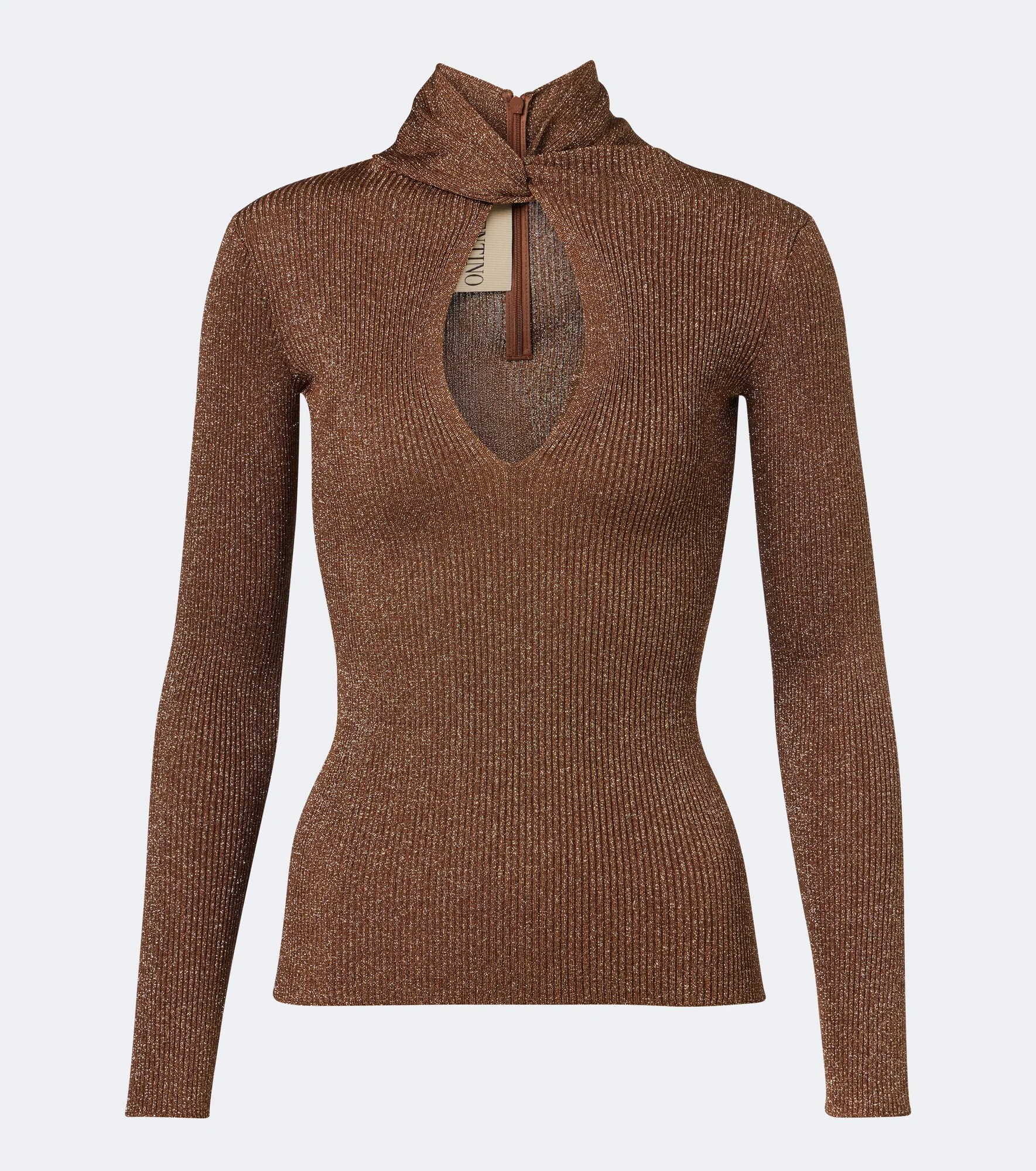 Cut-out lamé sweater - 1