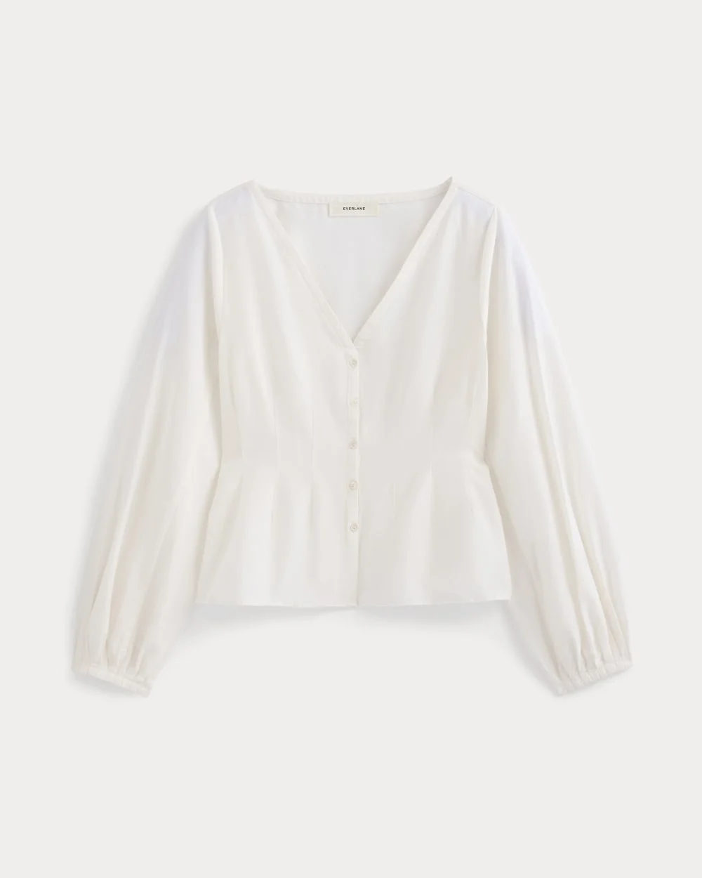 BALLOON SLEEVE TOP IN COTTON SILK - 1