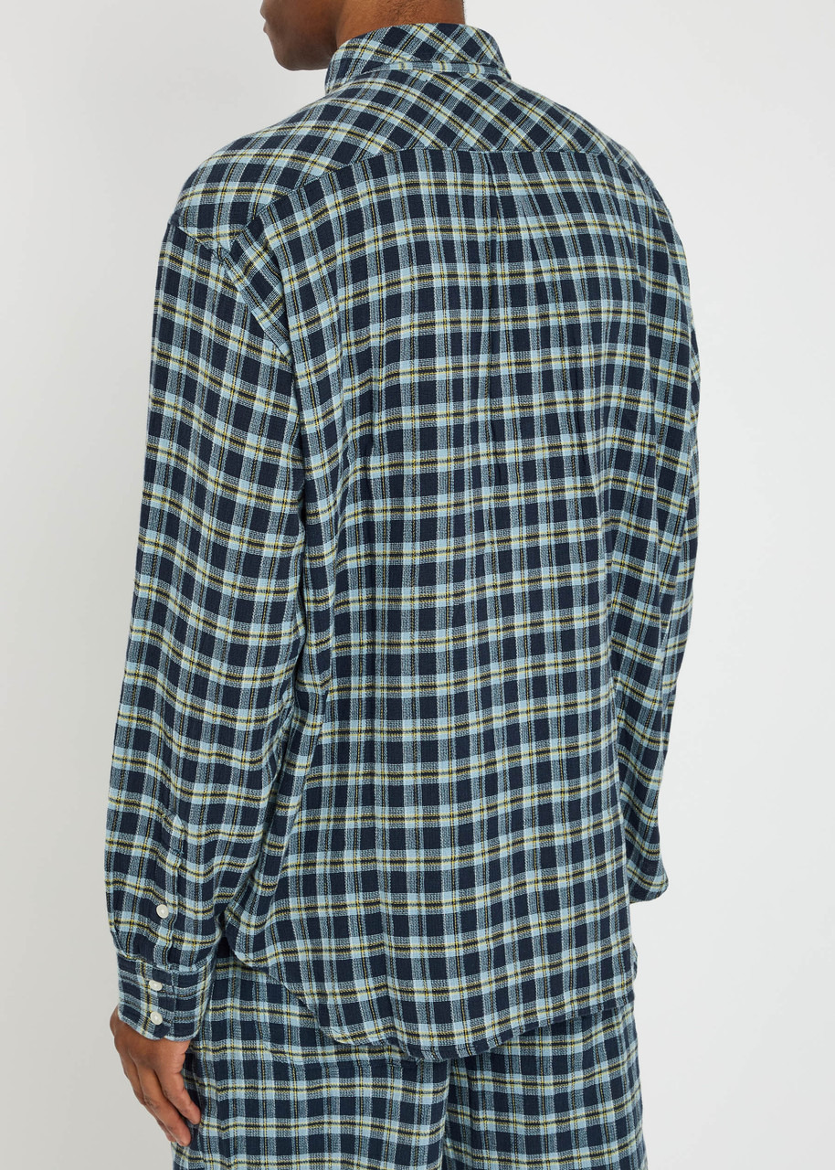 The Elder Statesman Dune Plaid Cotton Shirt - 3