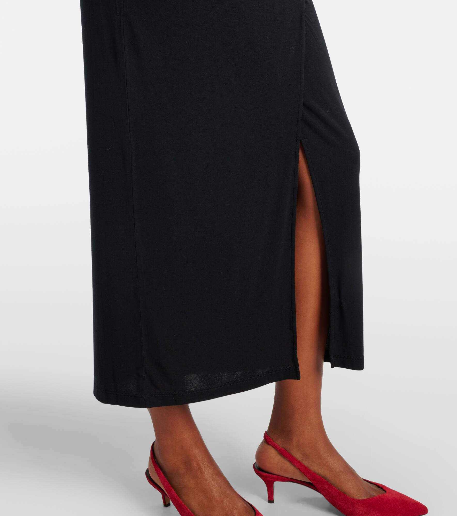 Jelina gathered jersey maxi dress - 6