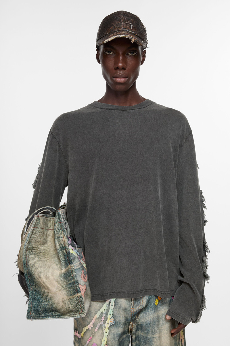 Acne Studios Logo long sleeve top - Faded black outlook