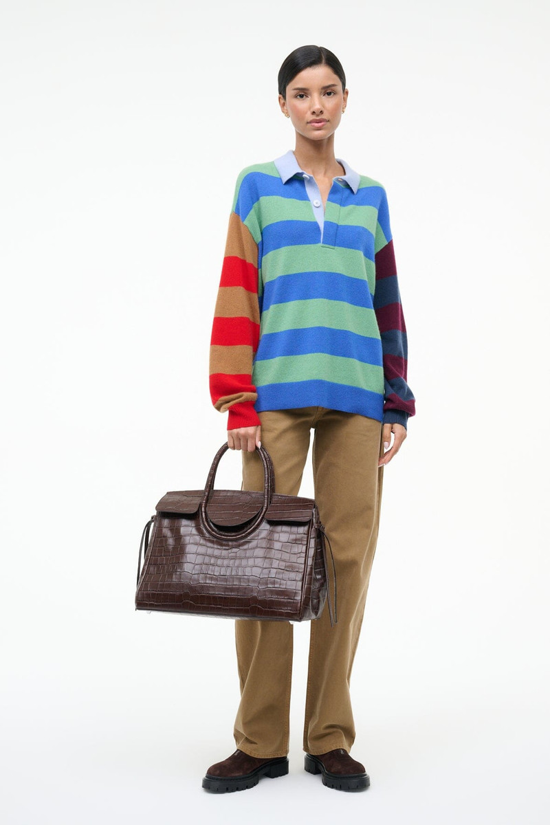 STAUD MICHAEL CASHMERE SWEATER MULTI STRIPE 5