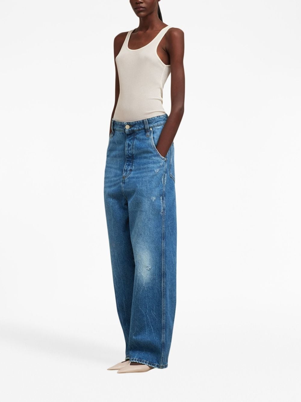 low-rise straight-leg jeans - 3