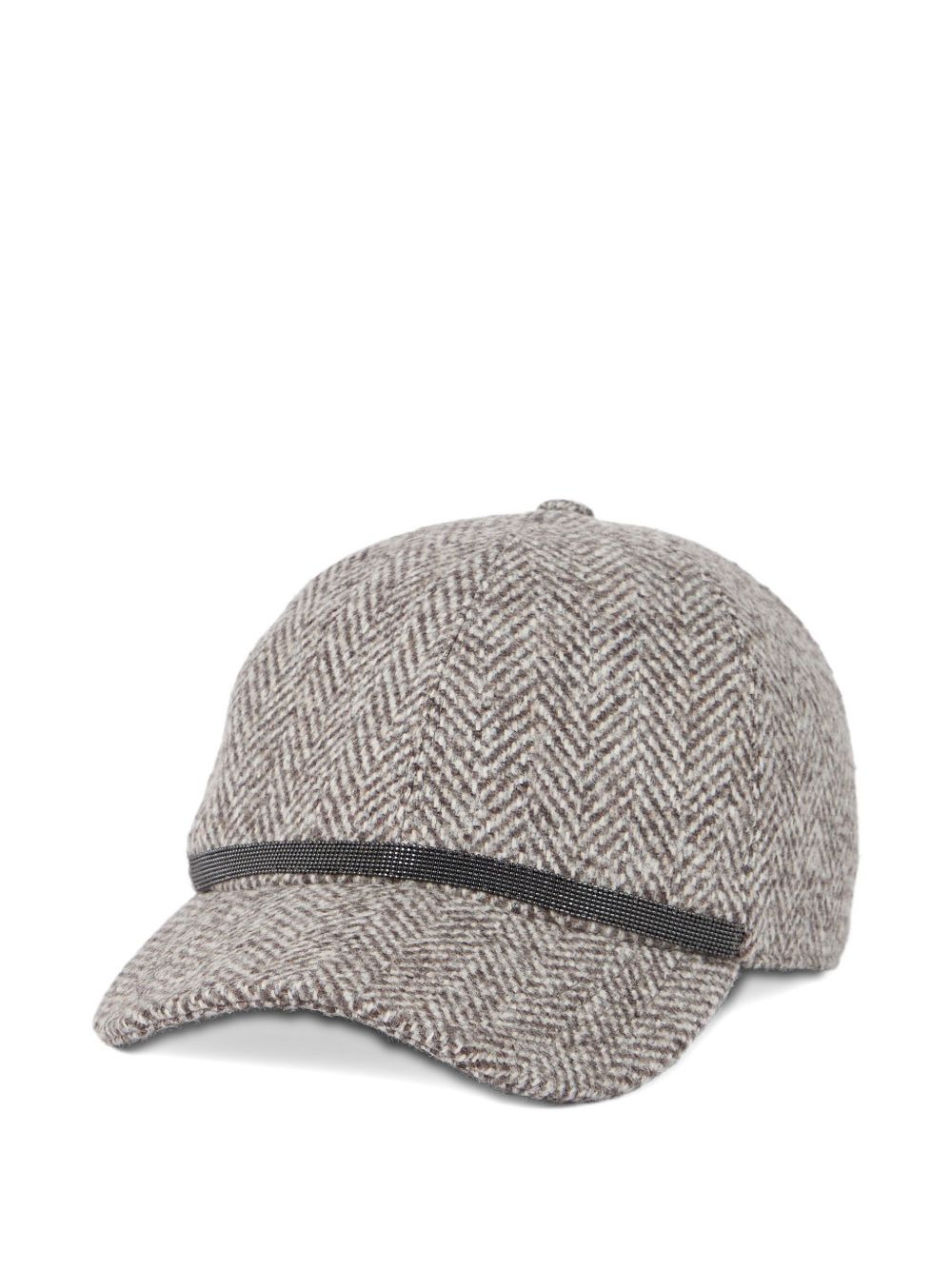 herringbone tweed baseball cap - 4