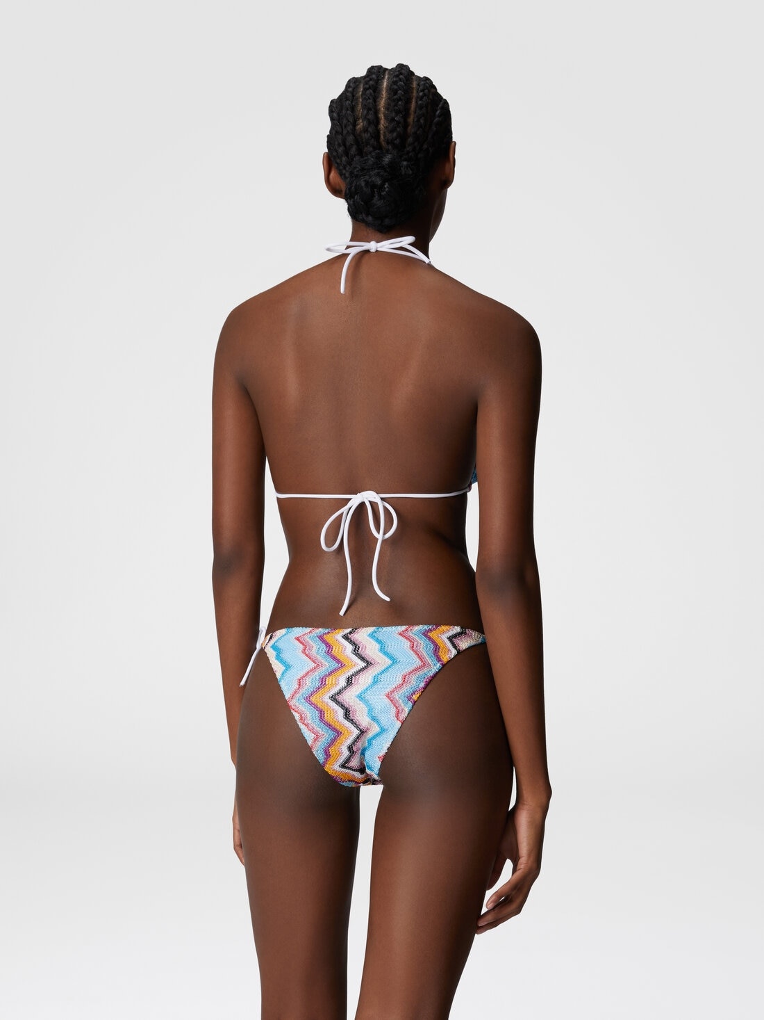 Classic viscose and lamé bikini - 3