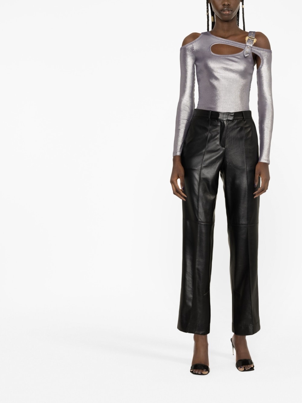 cut-out metallic top - 2